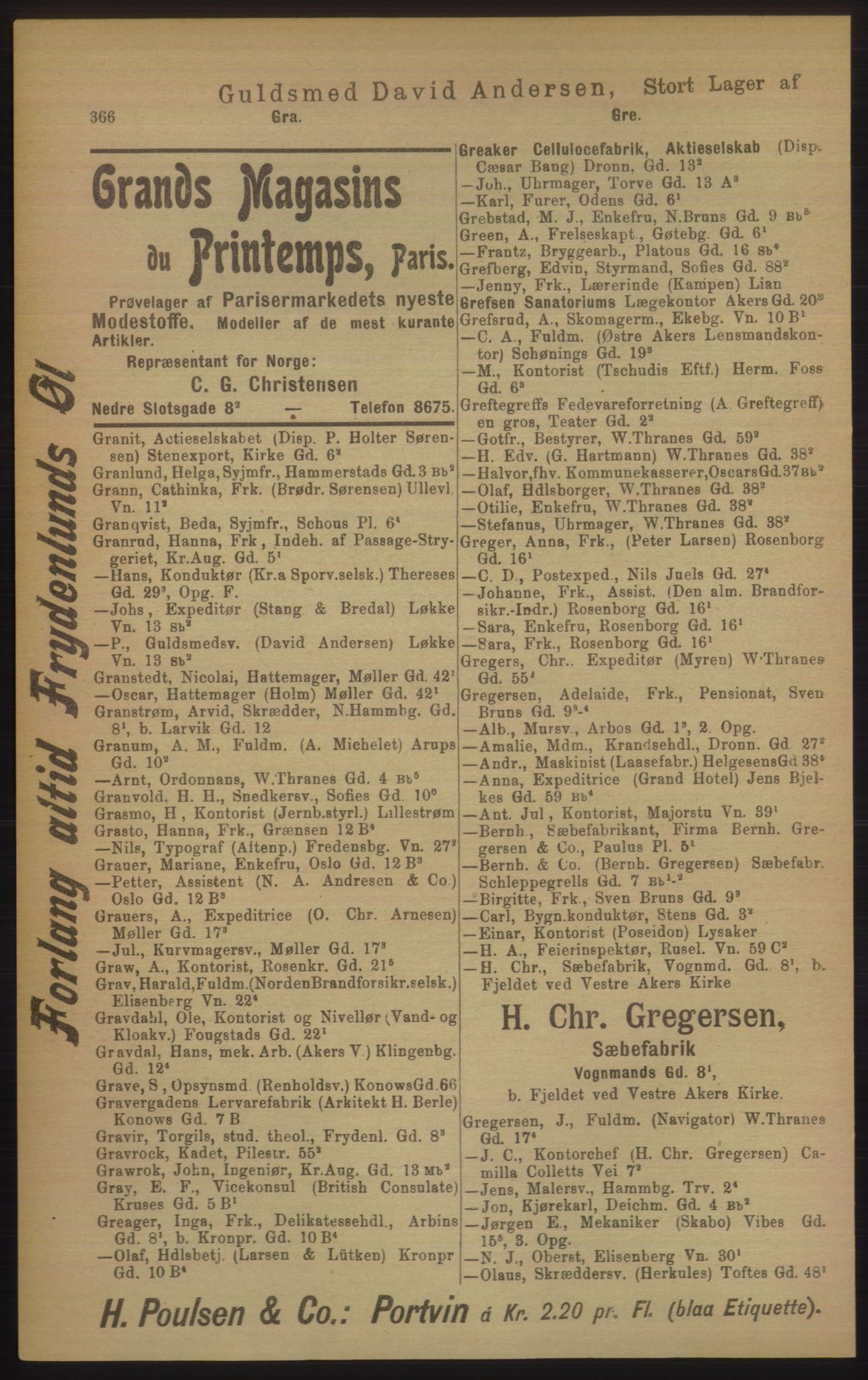 Kristiania/Oslo adressebok, PUBL/-, 1906, s. 366