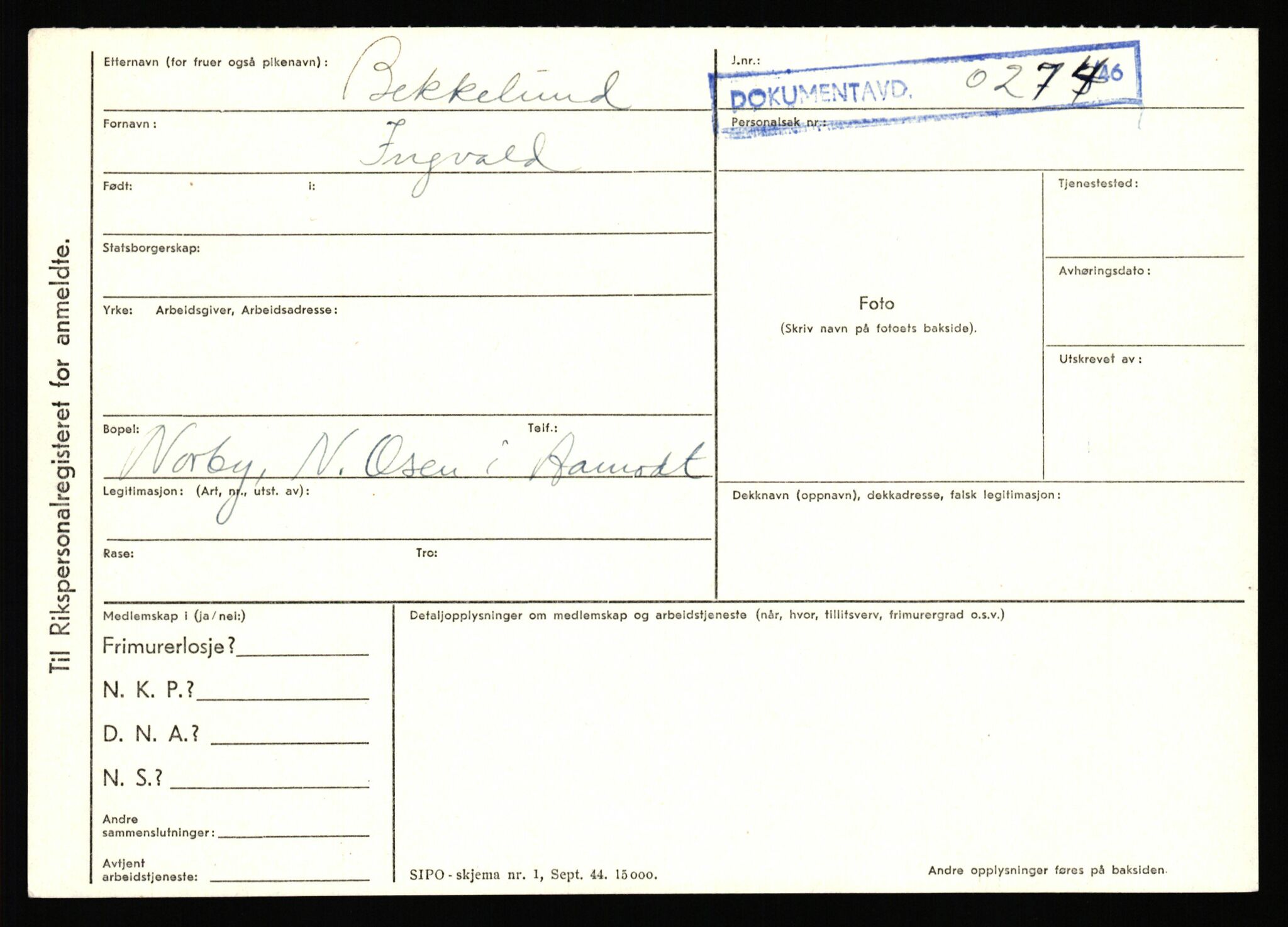 Statspolitiet - Hovedkontoret / Osloavdelingen, AV/RA-S-1329/C/Ca/L0002: Arneberg - Brand, 1943-1945, s. 1699