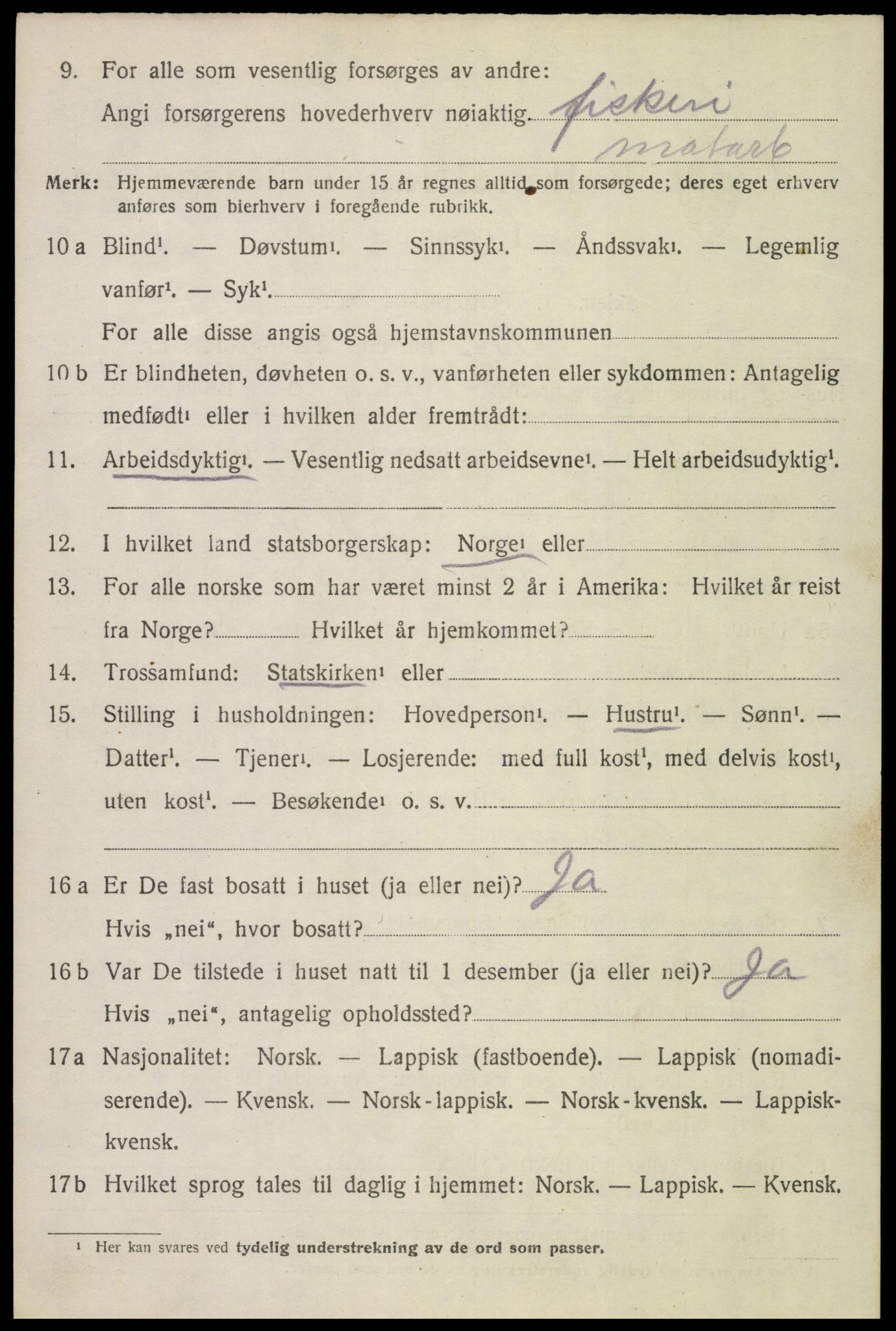 SAT, Folketelling 1920 for 1867 Bø herred, 1920, s. 7459