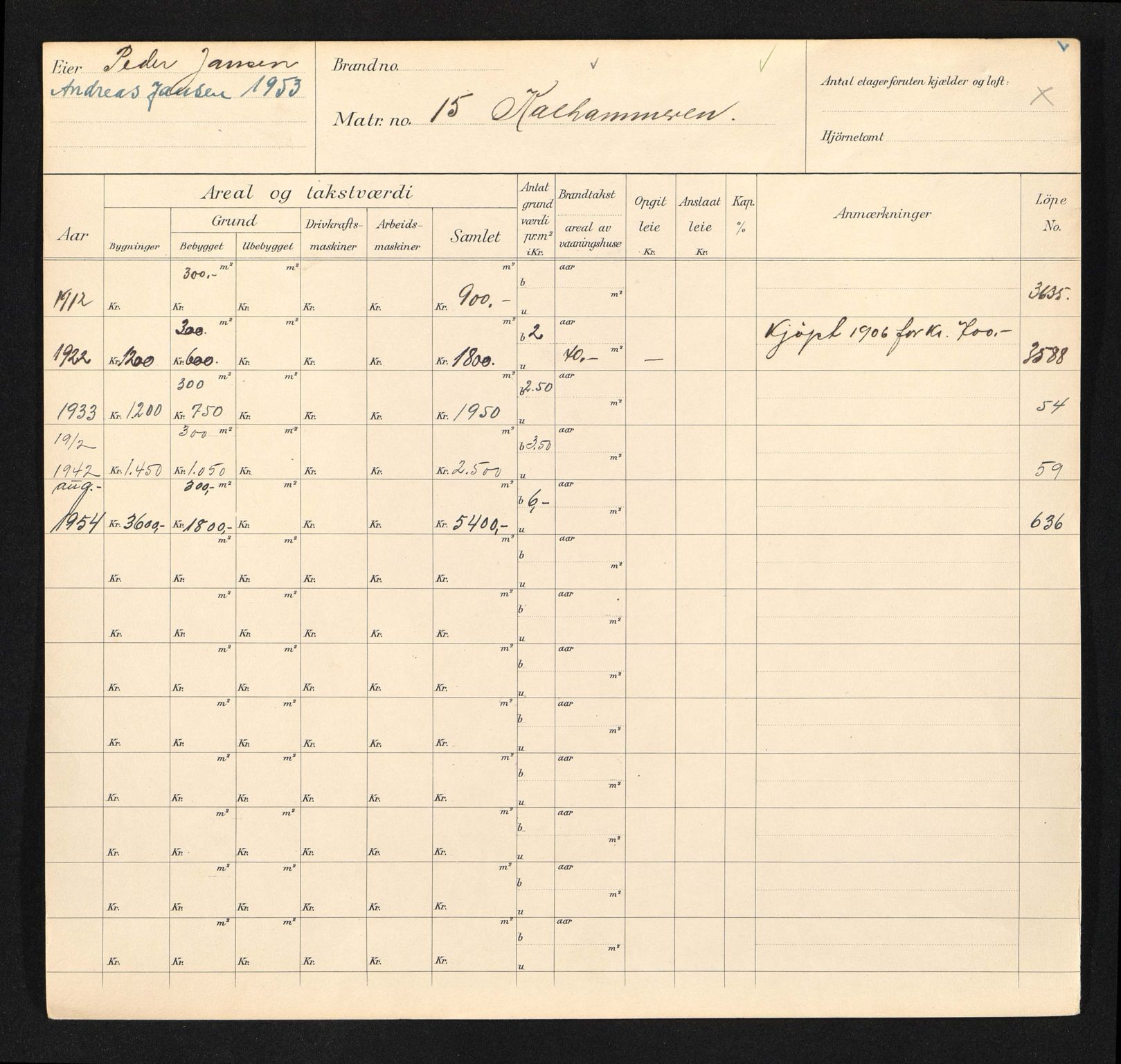 Stavanger kommune. Skattetakstvesenet, BYST/A-0440/F/Fa/Faa/L0022/0004: Skattetakstkort / Kalhammaren 14 - 29