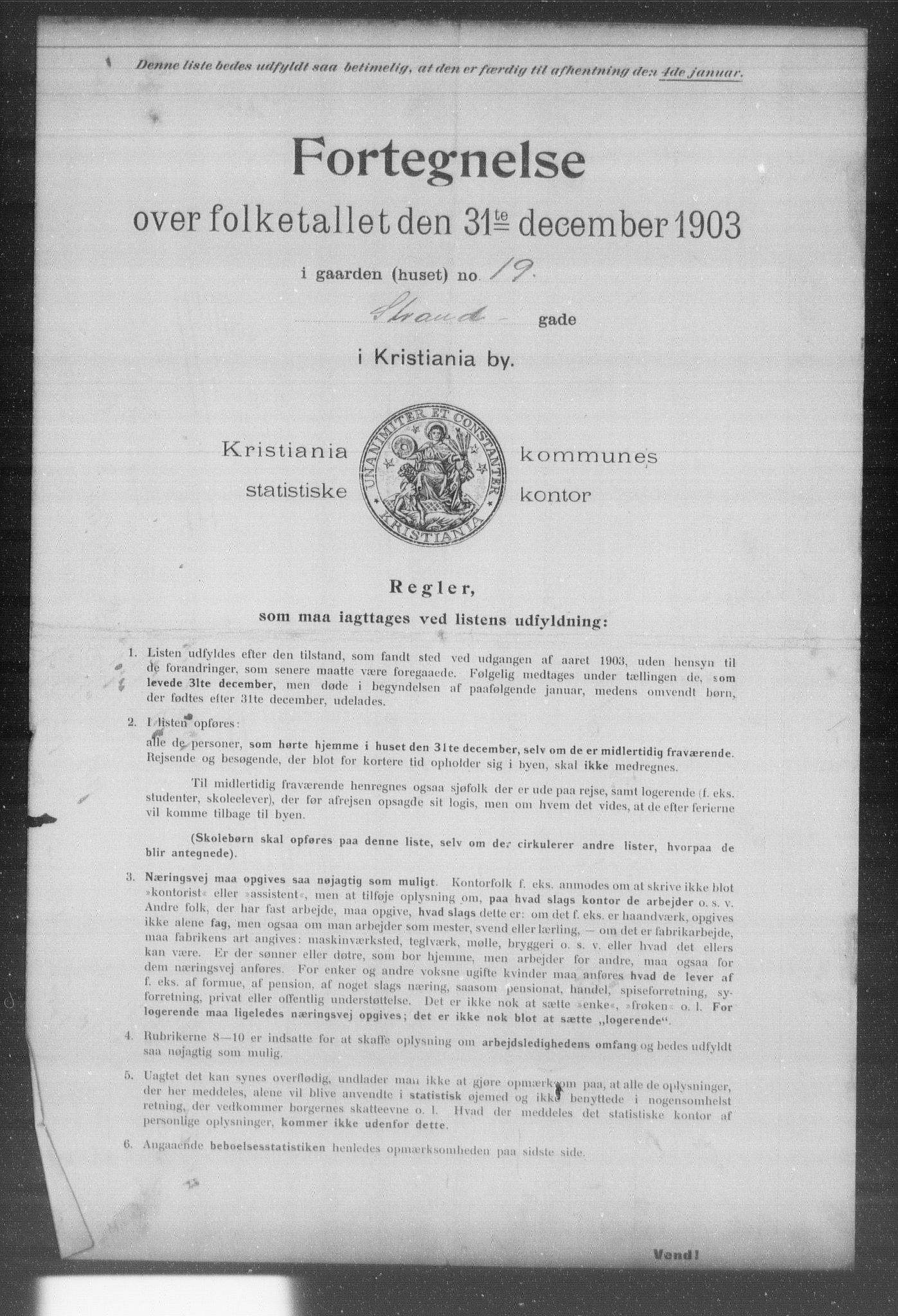 OBA, Kommunal folketelling 31.12.1903 for Kristiania kjøpstad, 1903, s. 20146