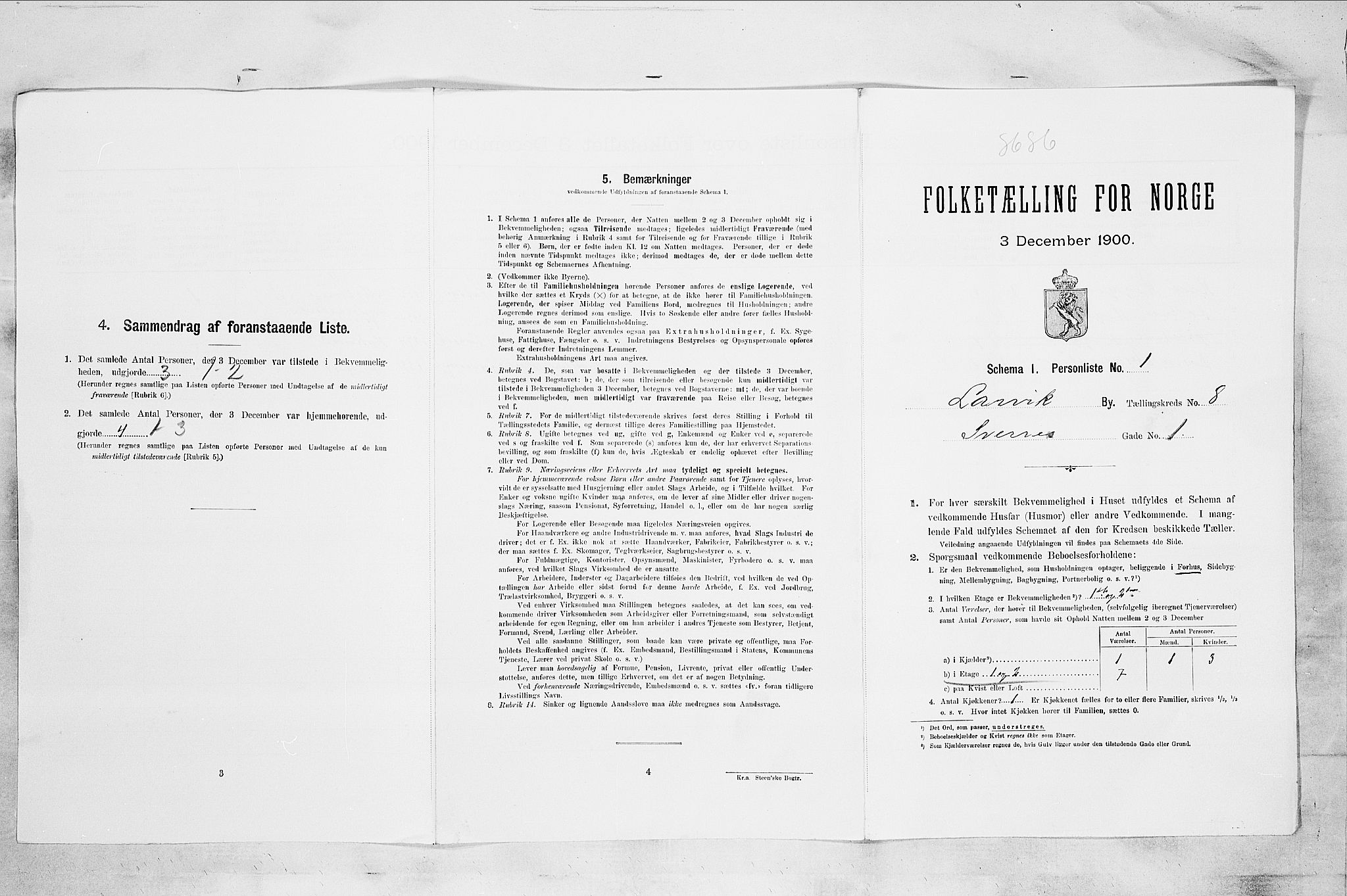 RA, Folketelling 1900 for 0707 Larvik kjøpstad, 1900, s. 755