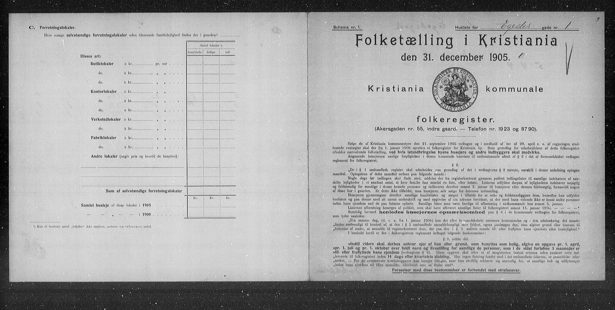 OBA, Kommunal folketelling 31.12.1905 for Kristiania kjøpstad, 1905, s. 9786