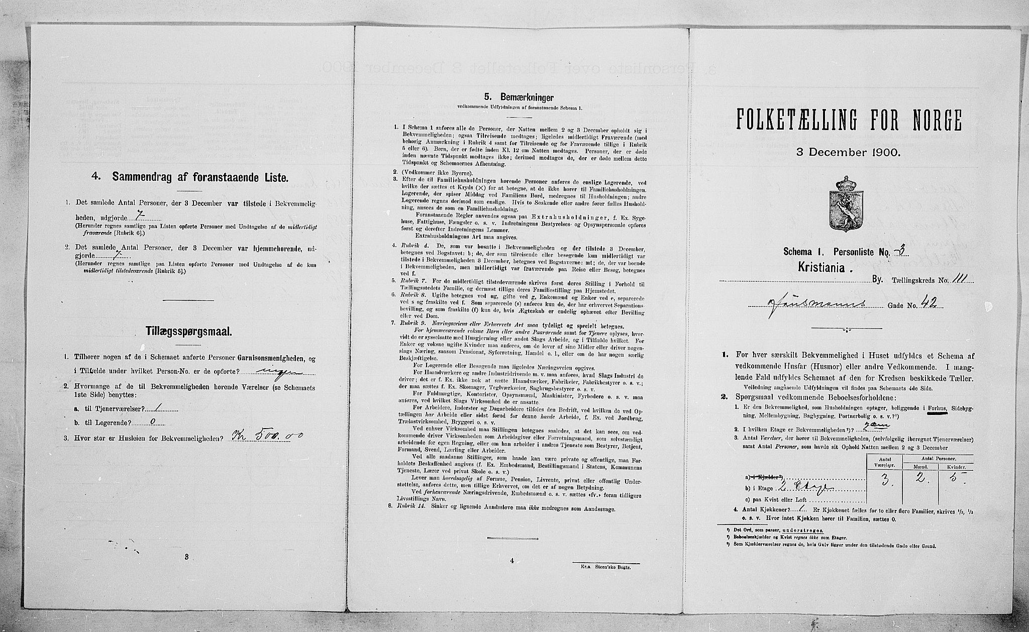 SAO, Folketelling 1900 for 0301 Kristiania kjøpstad, 1900, s. 33569