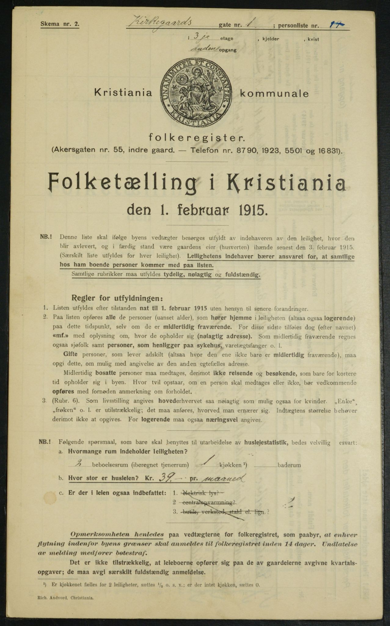 OBA, Kommunal folketelling 1.2.1915 for Kristiania, 1915, s. 49550