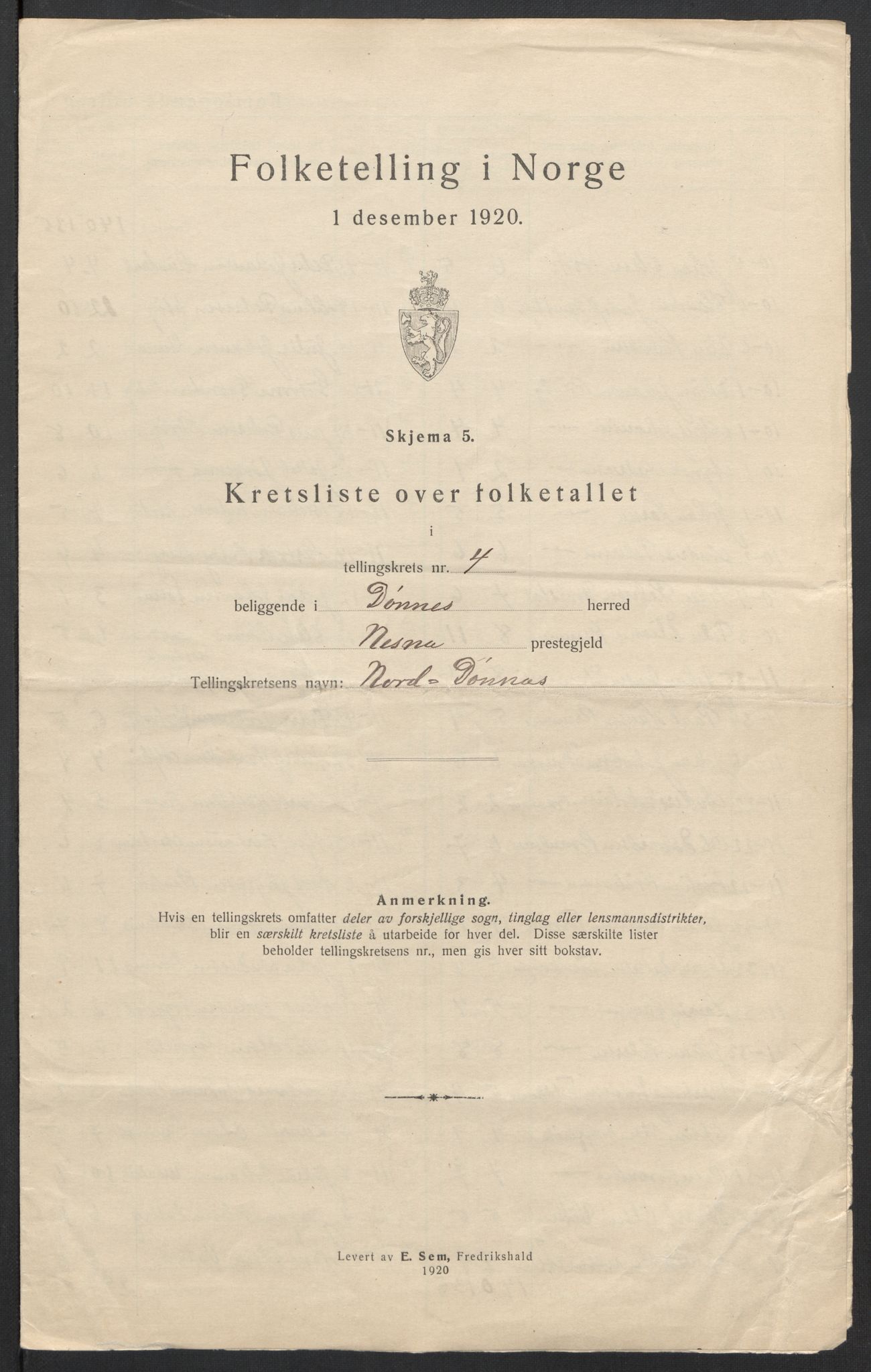 SAT, Folketelling 1920 for 1827 Dønnes herred, 1920, s. 15