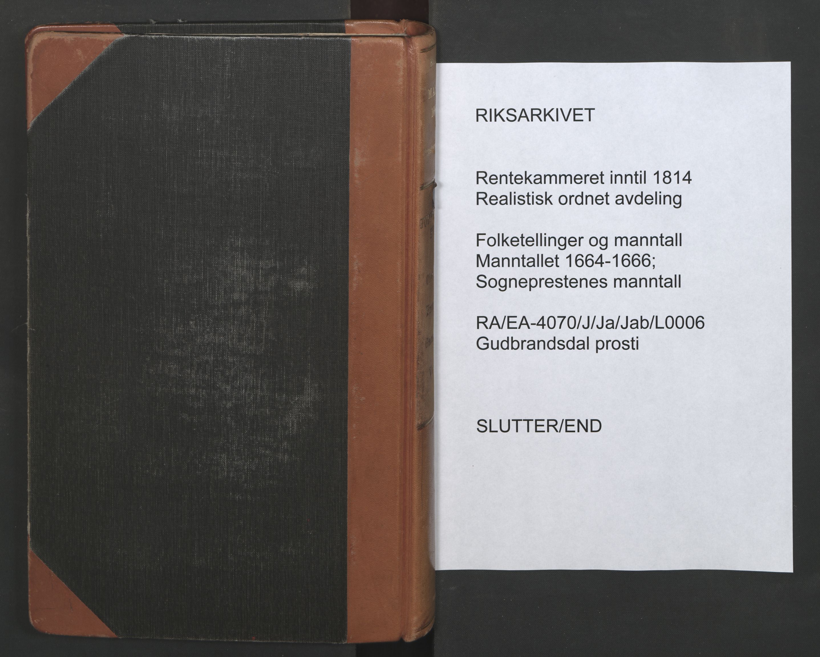 RA, Sogneprestenes manntall 1664-1666, nr. 6: Gudbrandsdal prosti, 1664-1666