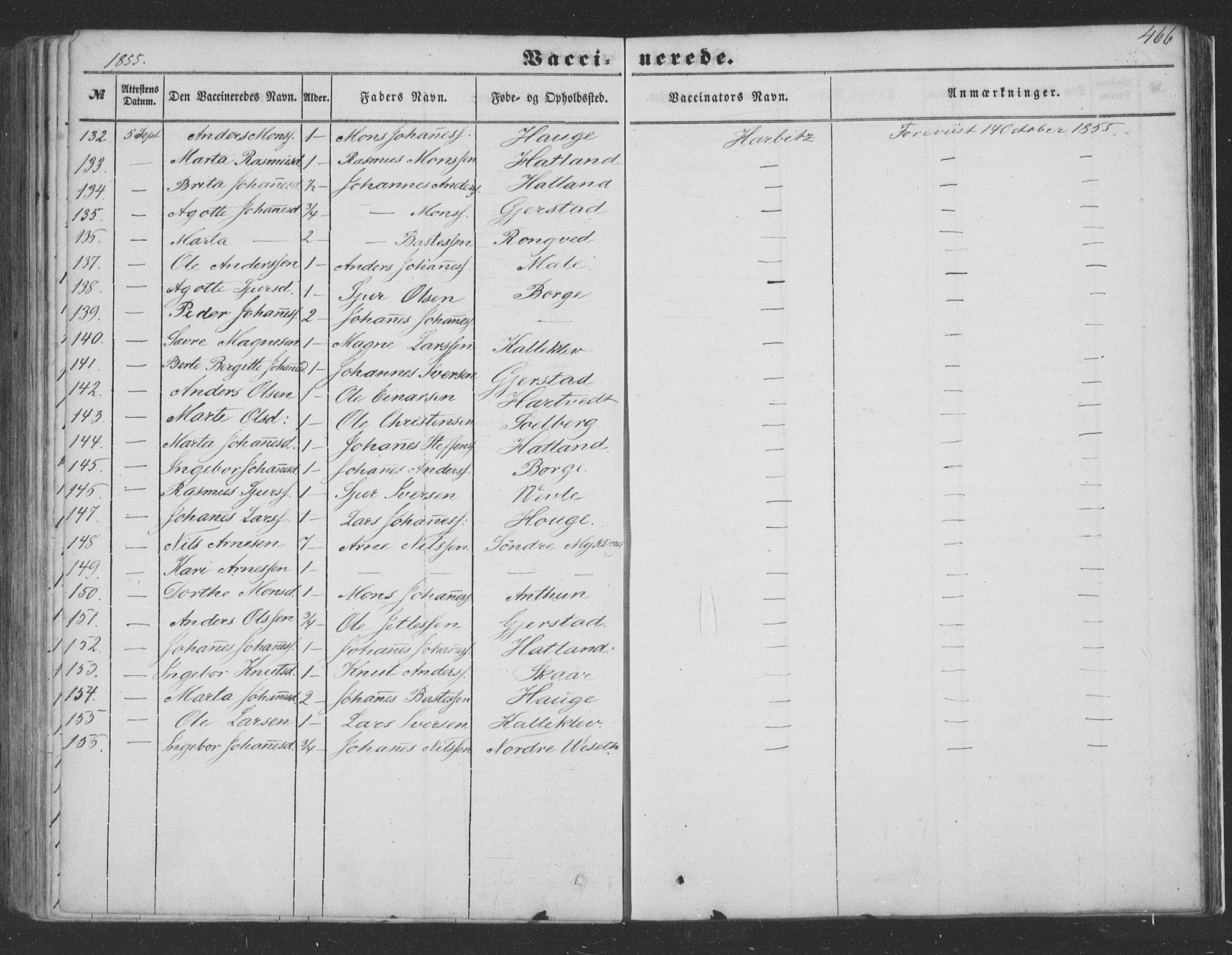 Haus sokneprestembete, AV/SAB-A-75601/H/Haa: Ministerialbok nr. A 16 II, 1848-1857, s. 466