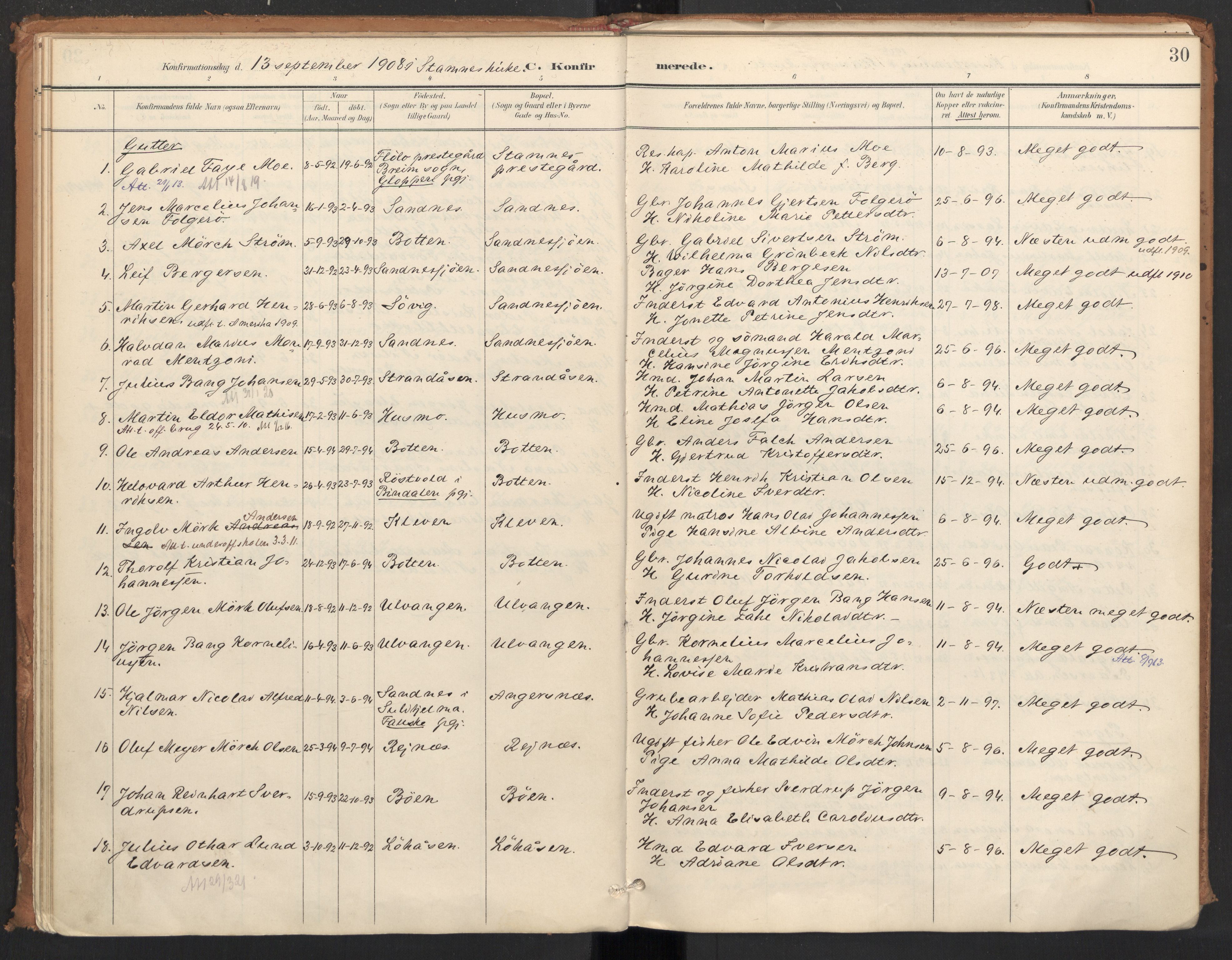 Ministerialprotokoller, klokkerbøker og fødselsregistre - Nordland, AV/SAT-A-1459/831/L0472: Ministerialbok nr. 831A03, 1897-1912, s. 30