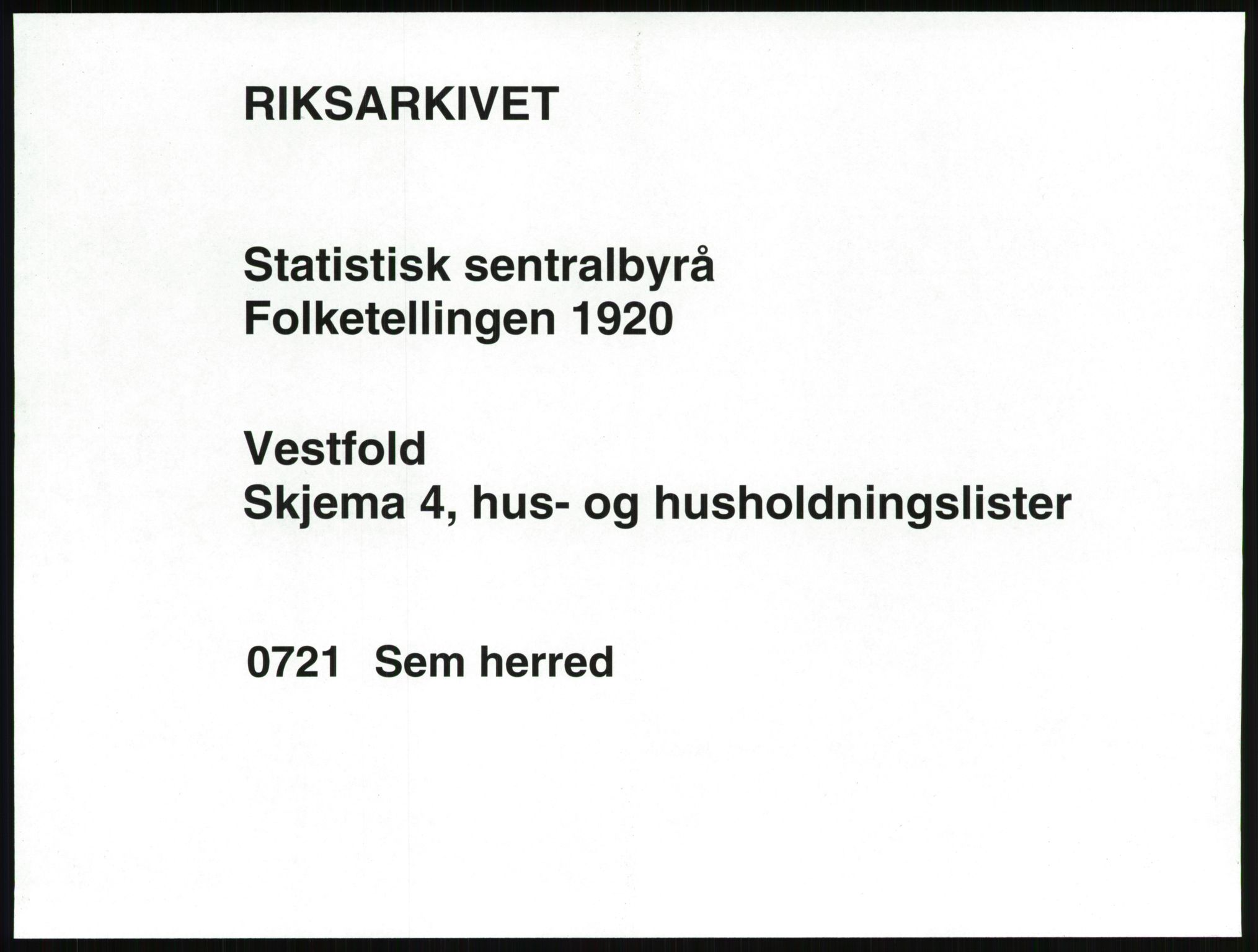 SAKO, Folketelling 1920 for 0721 Sem herred, 1920, s. 70