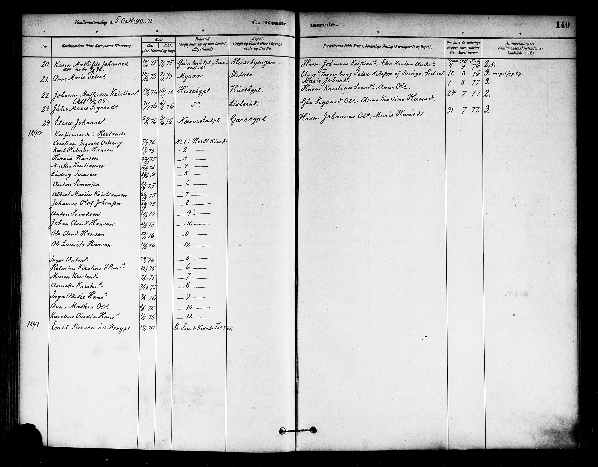 Eidsberg prestekontor Kirkebøker, AV/SAO-A-10905/F/Fa/L0012: Ministerialbok nr. I 12, 1879-1901, s. 140