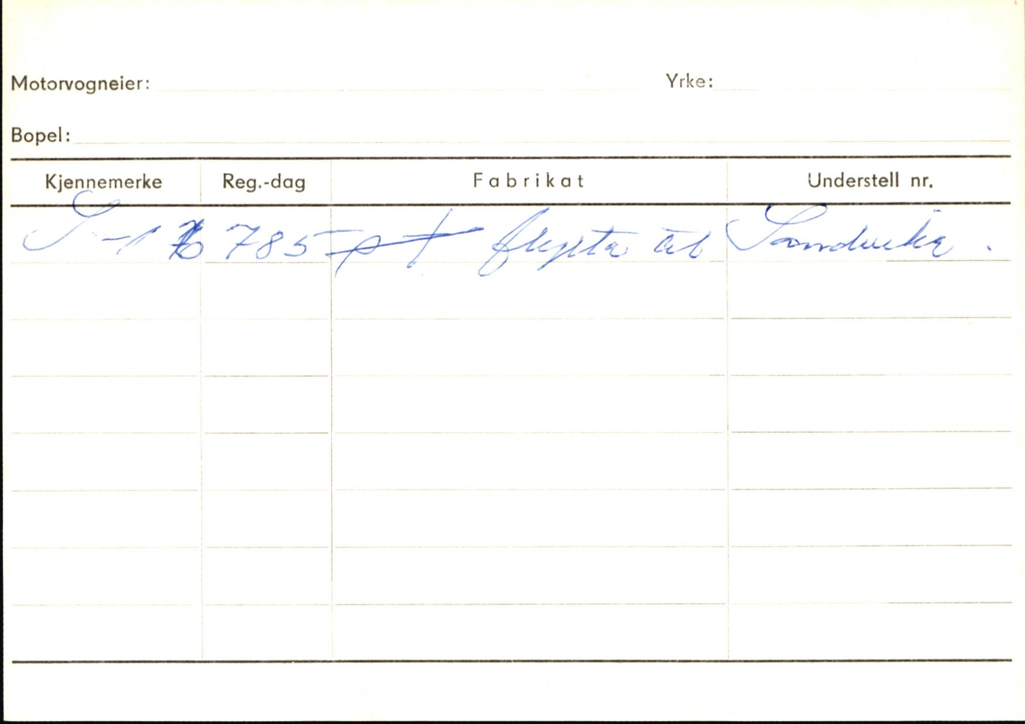 Statens vegvesen, Sogn og Fjordane vegkontor, SAB/A-5301/4/F/L0146: Registerkort Årdal R-Å samt diverse kort, 1945-1975, s. 1514