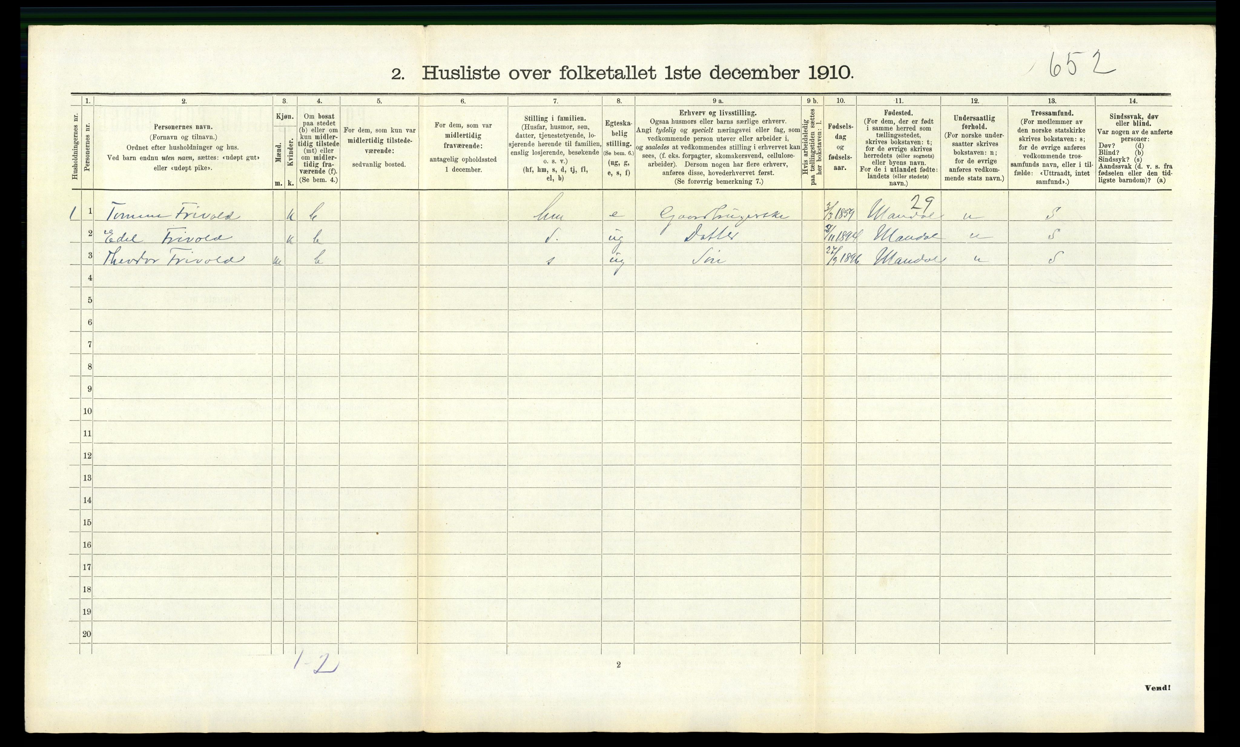 RA, Folketelling 1910 for 1019 Halse og Harkmark herred, 1910, s. 837