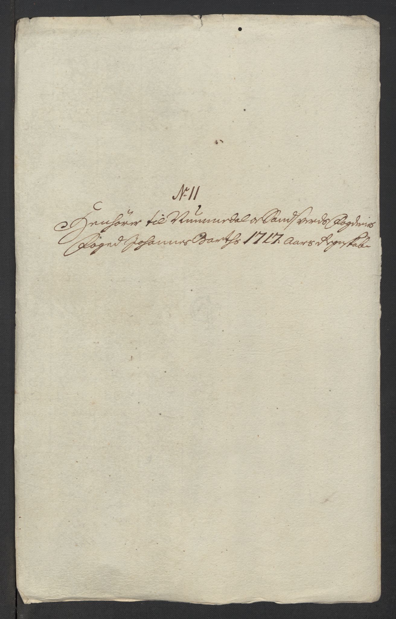 Rentekammeret inntil 1814, Reviderte regnskaper, Fogderegnskap, RA/EA-4092/R24/L1593: Fogderegnskap Numedal og Sandsvær, 1717, s. 265