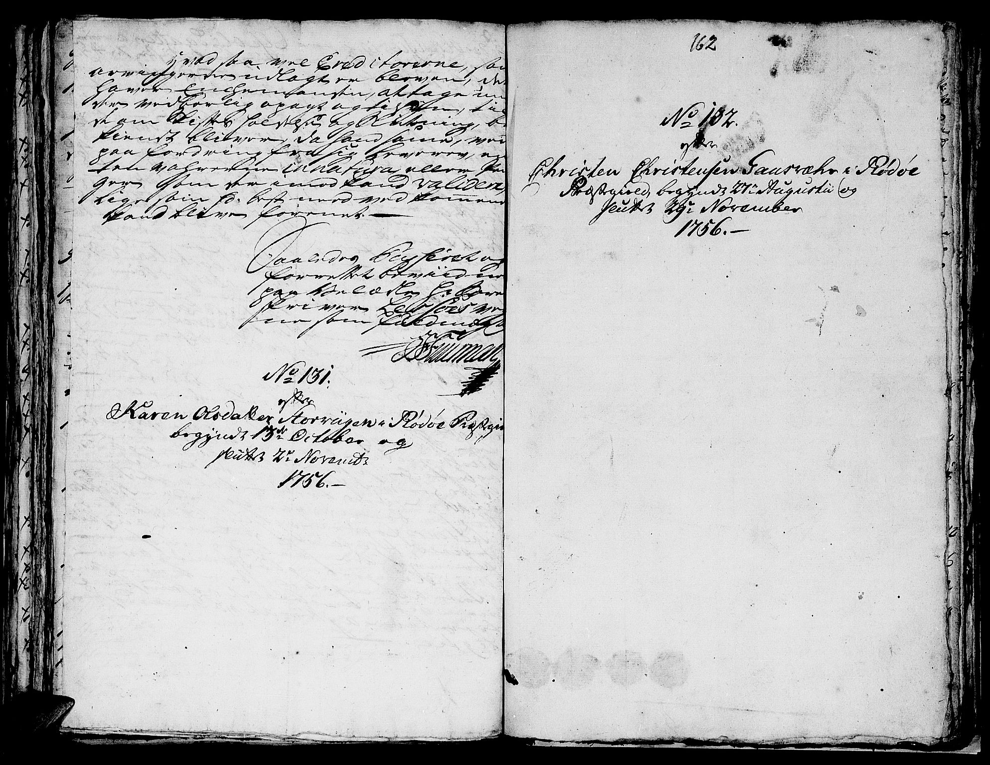 Helgeland sorenskriveri, SAT/A-0004/3/3A/L0038: Konseptprotokoll 23, 1756, s. 161b-162a