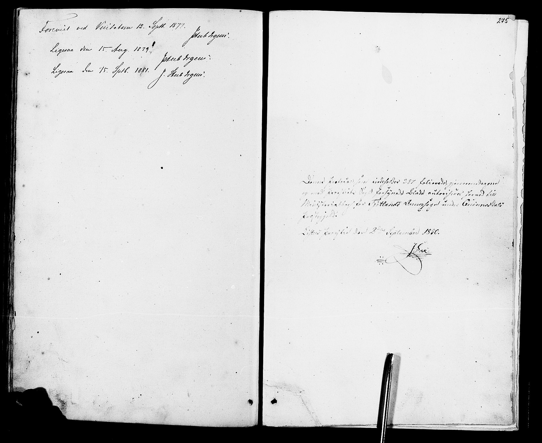 Fjotland sokneprestkontor, AV/SAK-1111-0010/F/Fa/L0001: Ministerialbok nr. A 1, 1850-1879, s. 275