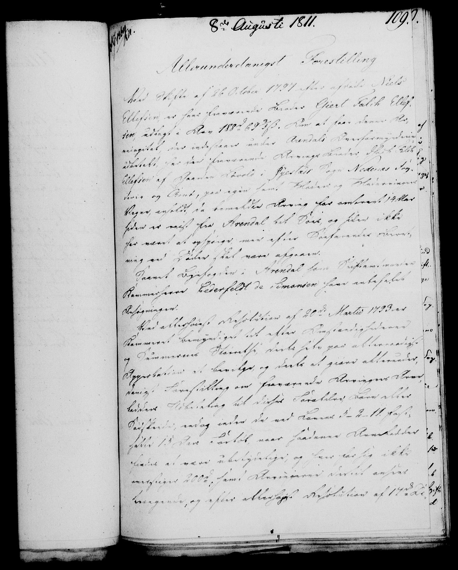 Rentekammeret, Kammerkanselliet, AV/RA-EA-3111/G/Gf/Gfa/L0093: Norsk relasjons- og resolusjonsprotokoll (merket RK 52.93), 1811, s. 449