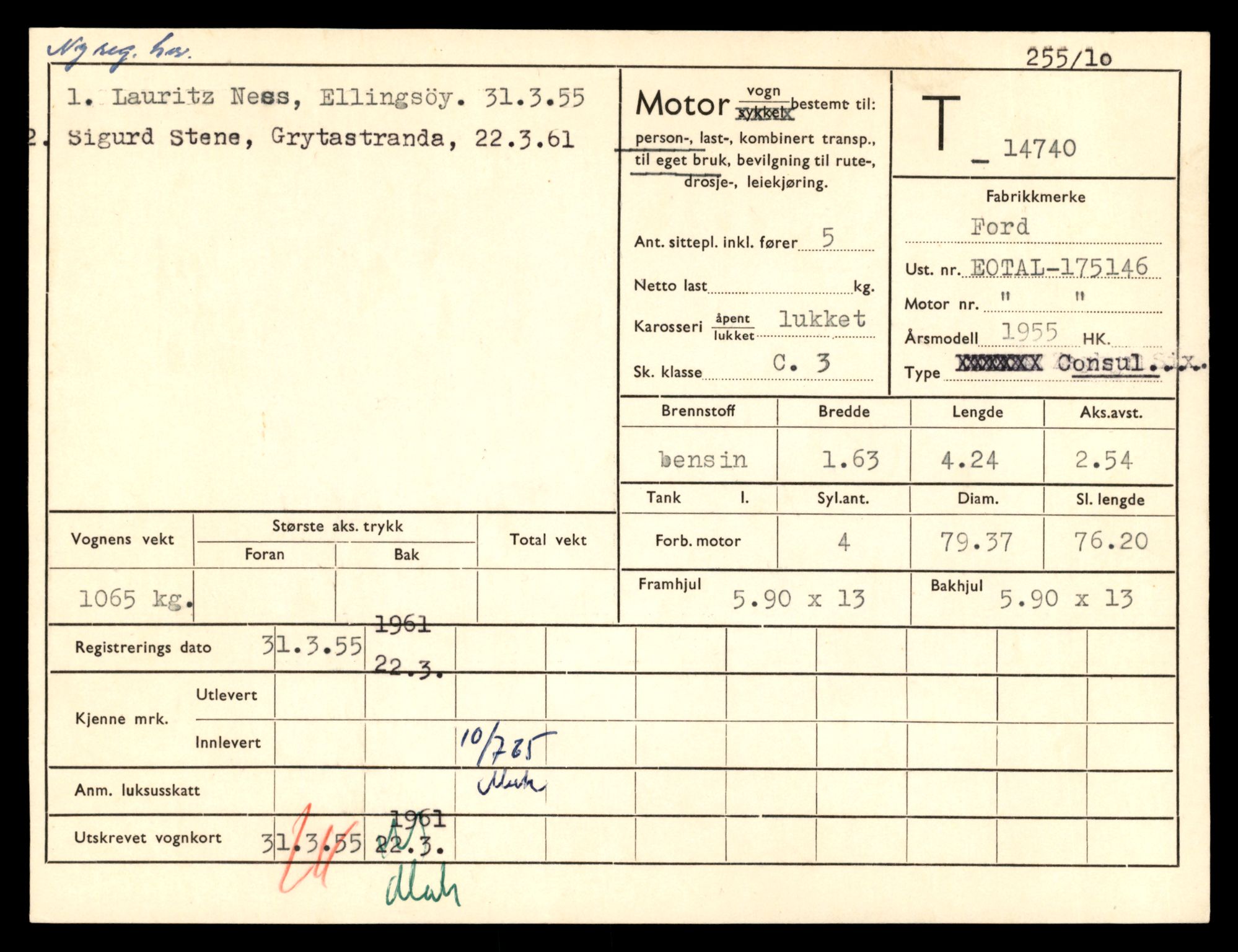 Møre og Romsdal vegkontor - Ålesund trafikkstasjon, AV/SAT-A-4099/F/Fe/L0048: Registreringskort for kjøretøy T 14721 - T 14863, 1927-1998, s. 393