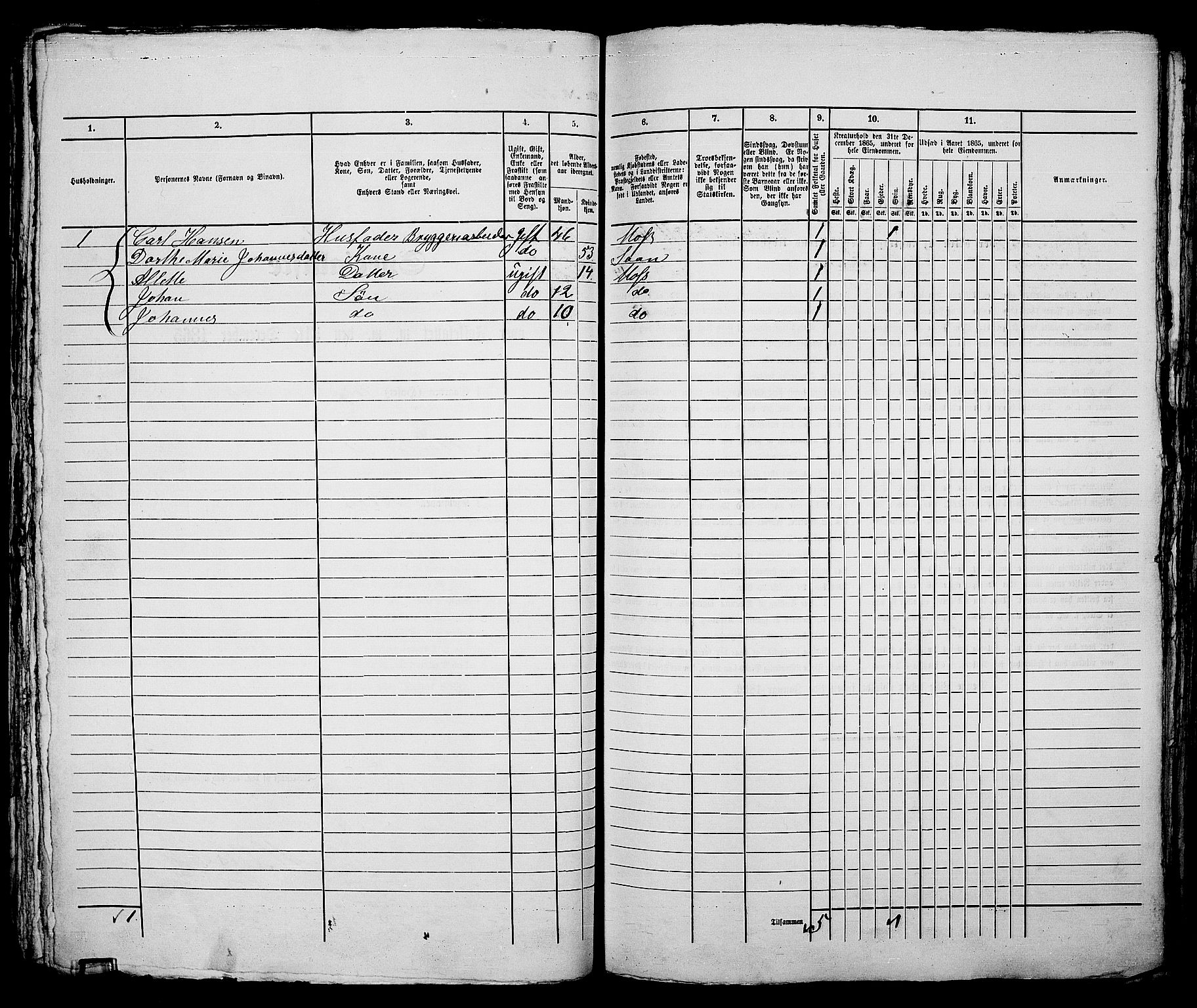 RA, Folketelling 1865 for 0104B Moss prestegjeld, Moss kjøpstad, 1865, s. 212