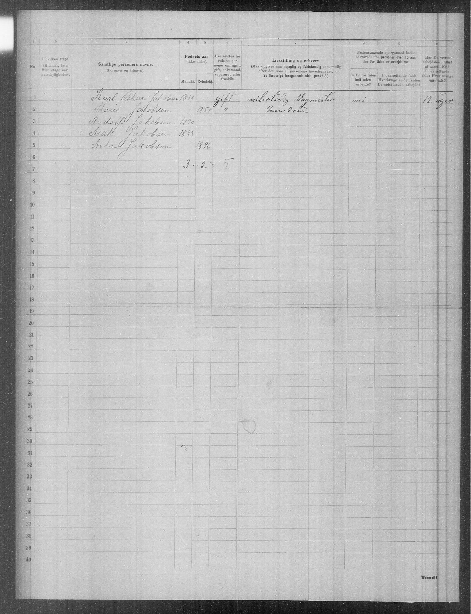 OBA, Kommunal folketelling 31.12.1903 for Kristiania kjøpstad, 1903, s. 2386
