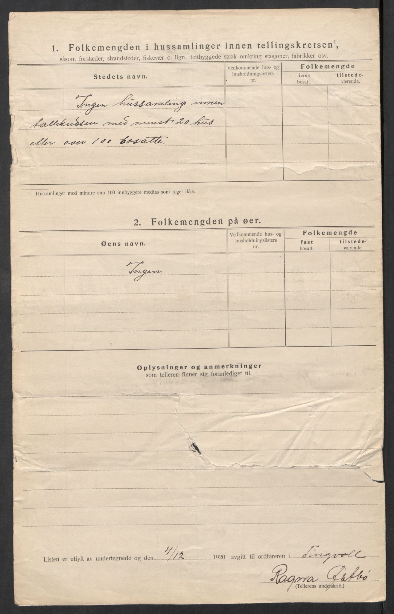 SAT, Folketelling 1920 for 1560 Tingvoll herred, 1920, s. 26