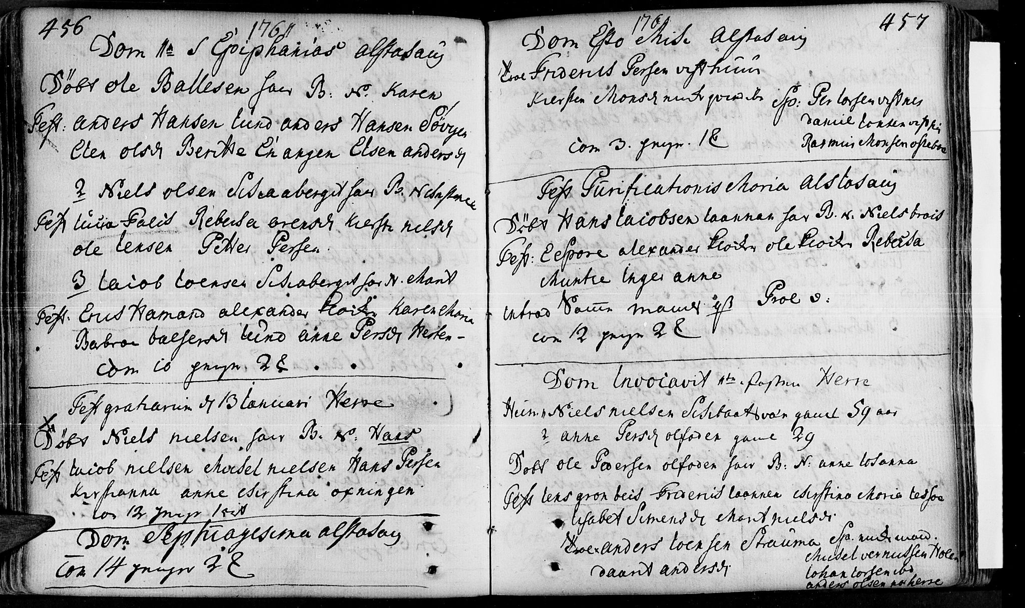 Ministerialprotokoller, klokkerbøker og fødselsregistre - Nordland, AV/SAT-A-1459/830/L0434: Ministerialbok nr. 830A03, 1737-1767, s. 456-457