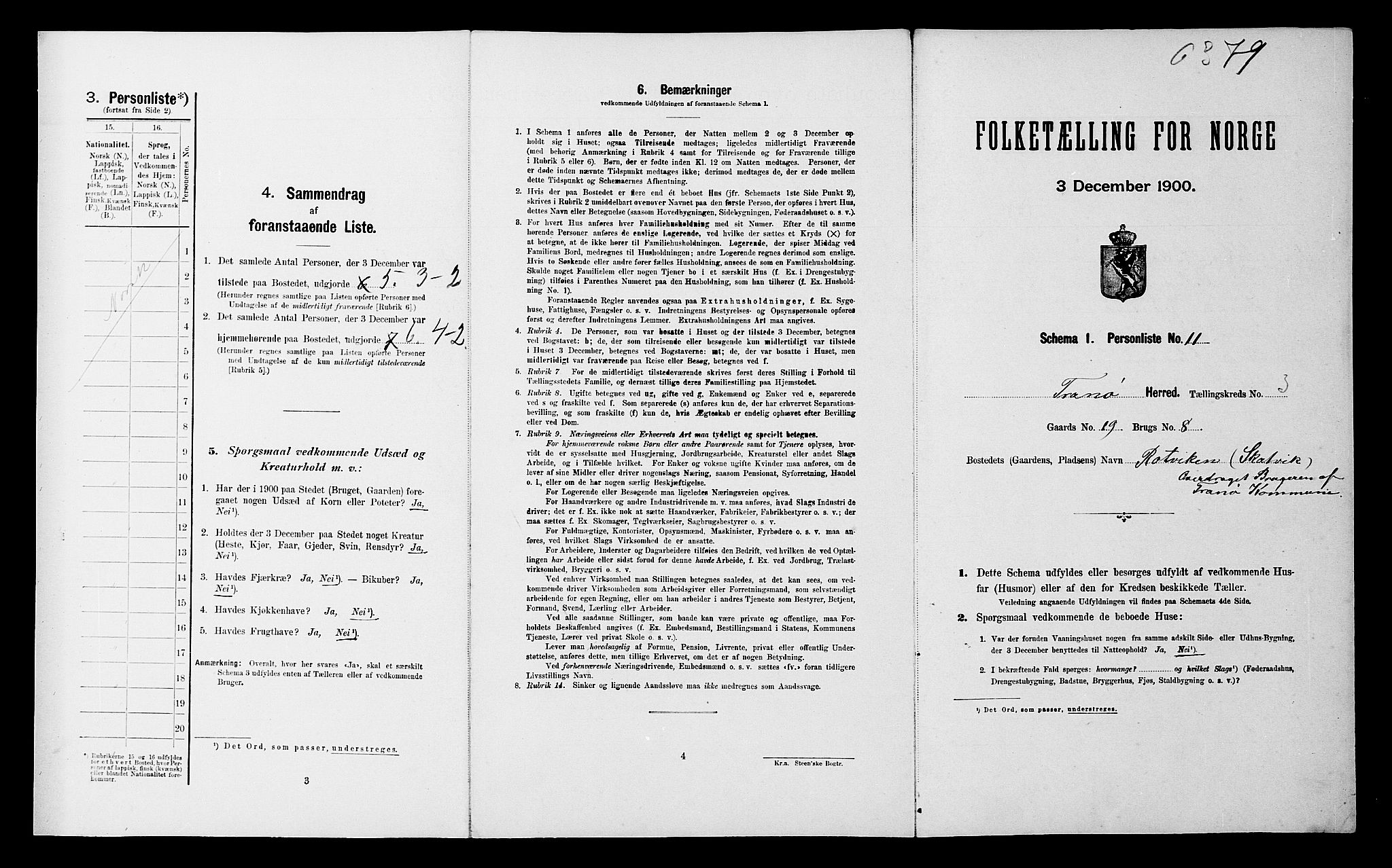 SATØ, Folketelling 1900 for 1927 Tranøy herred, 1900, s. 459