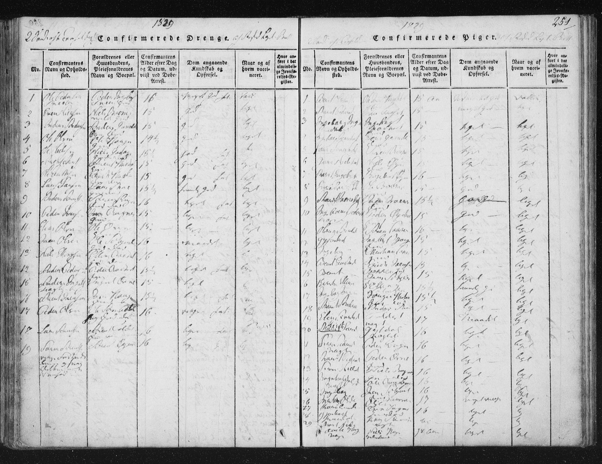 Ministerialprotokoller, klokkerbøker og fødselsregistre - Sør-Trøndelag, AV/SAT-A-1456/687/L0996: Ministerialbok nr. 687A04, 1816-1842, s. 251