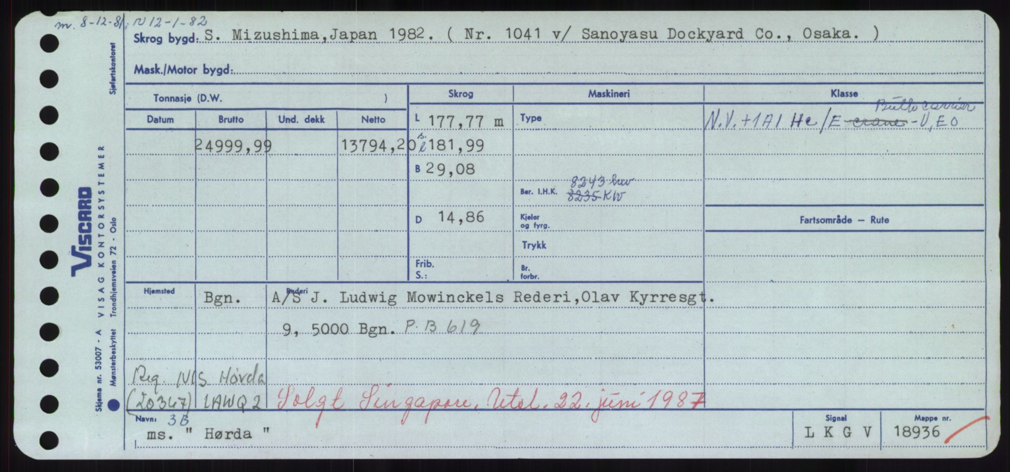 Sjøfartsdirektoratet med forløpere, Skipsmålingen, AV/RA-S-1627/H/Hd/L0017: Fartøy, Holi-Hå, s. 509