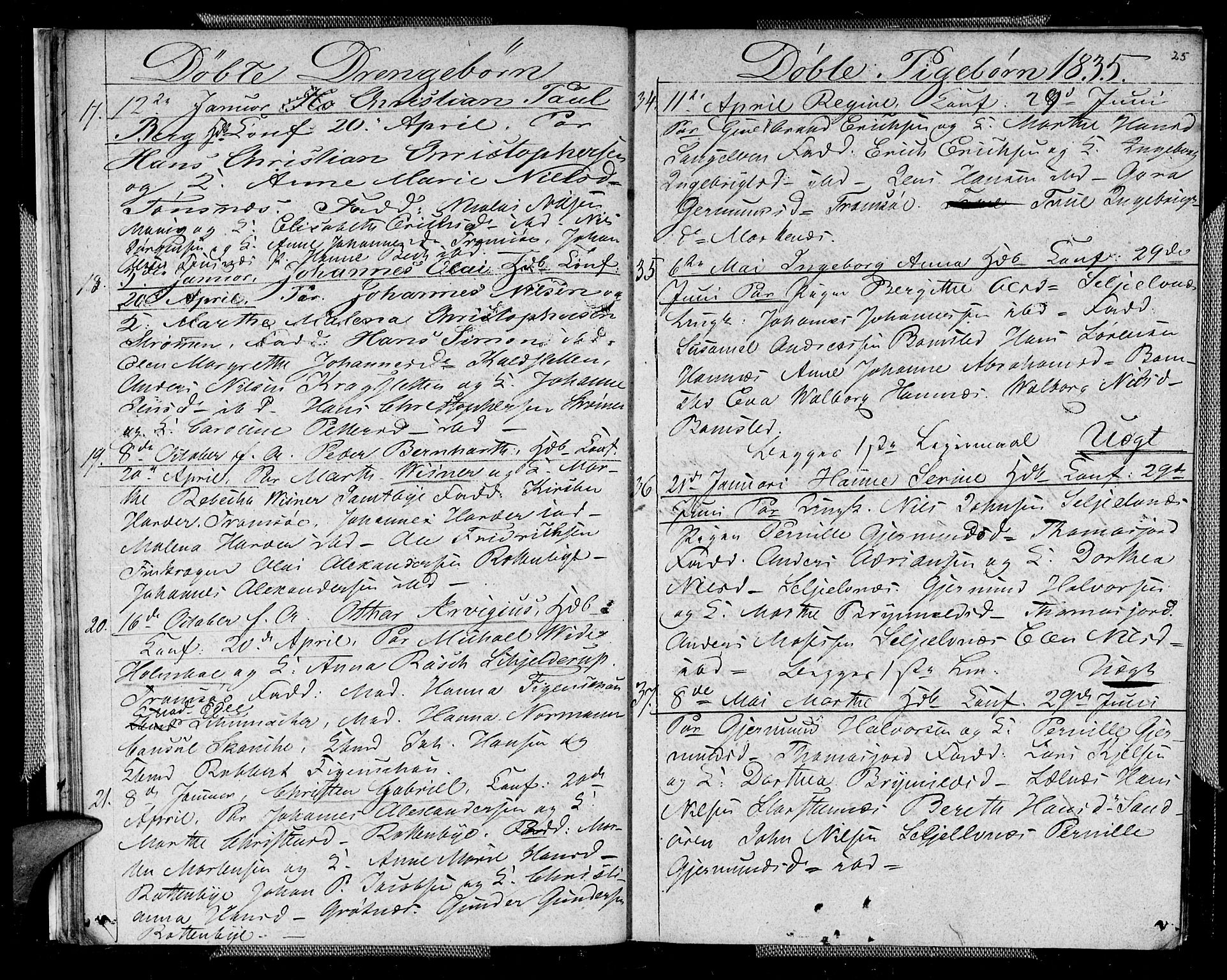 Tromsø sokneprestkontor/stiftsprosti/domprosti, AV/SATØ-S-1343/G/Gb/L0003klokker: Klokkerbok nr. 3, 1833-1836, s. 25