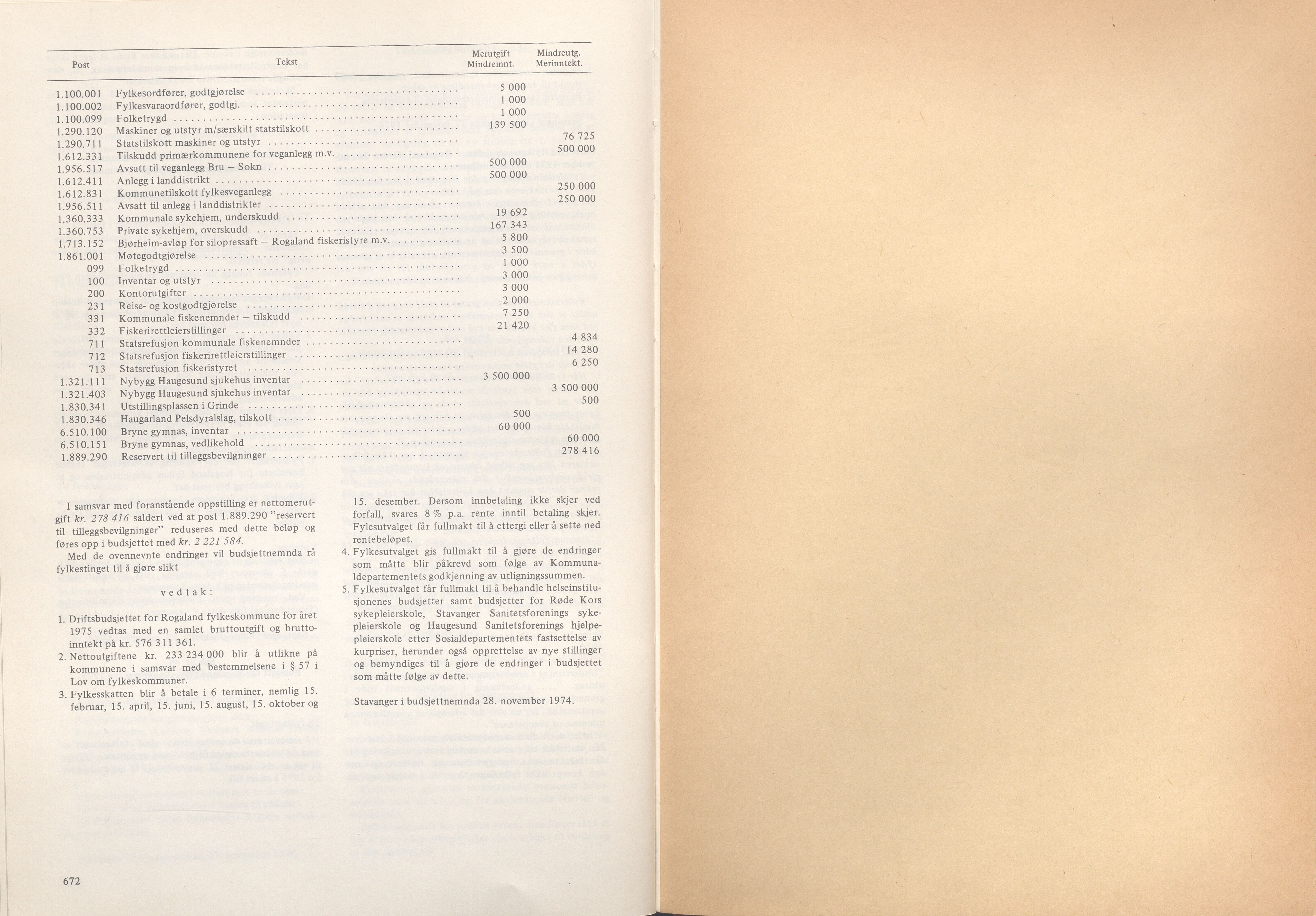 Rogaland fylkeskommune - Fylkesrådmannen , IKAR/A-900/A/Aa/Aaa/L0094: Møtebok , 1974, s. 672