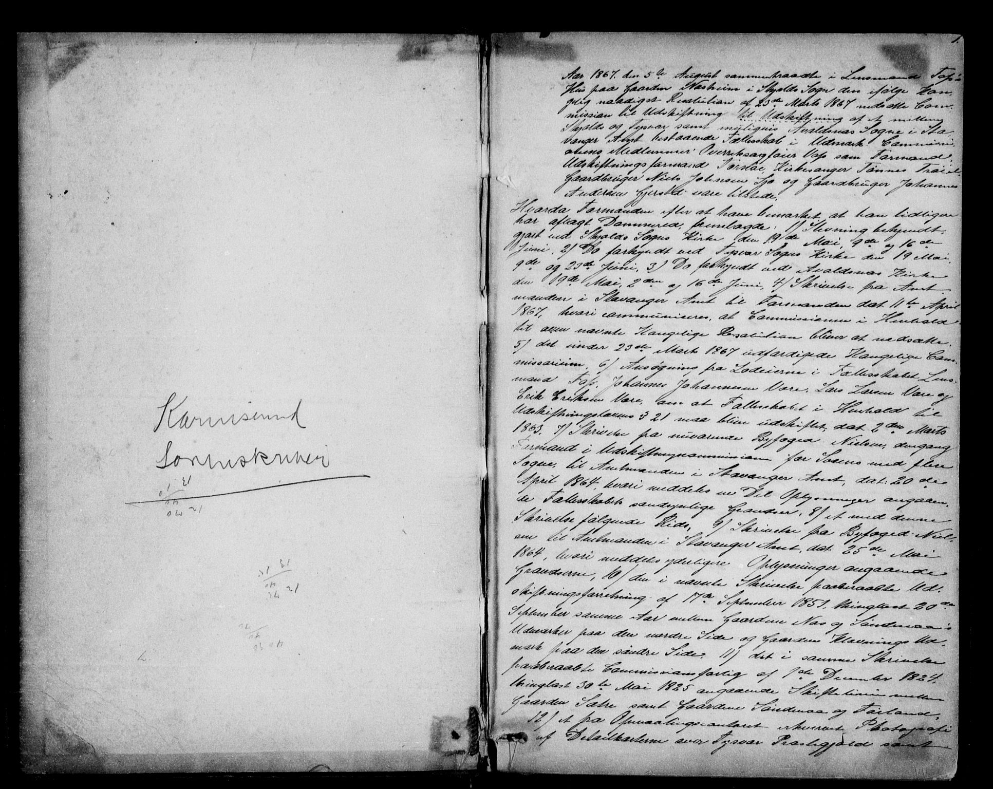 Karmsund sorenskriveri, SAST/A-100311/01/II/IIB/L0002: Pantebok nr. II BA 2, 1867-1870, s. 1