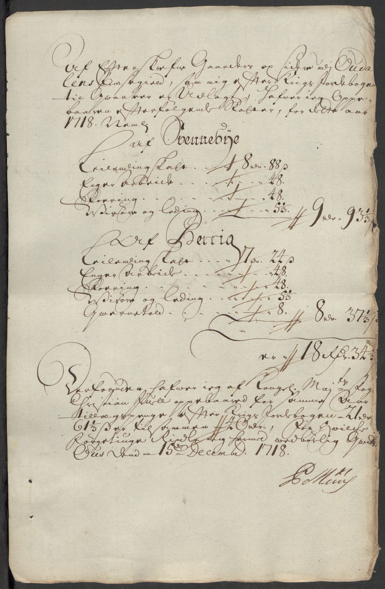 Rentekammeret inntil 1814, Reviderte regnskaper, Fogderegnskap, RA/EA-4092/R13/L0857: Fogderegnskap Solør, Odal og Østerdal, 1718, s. 282