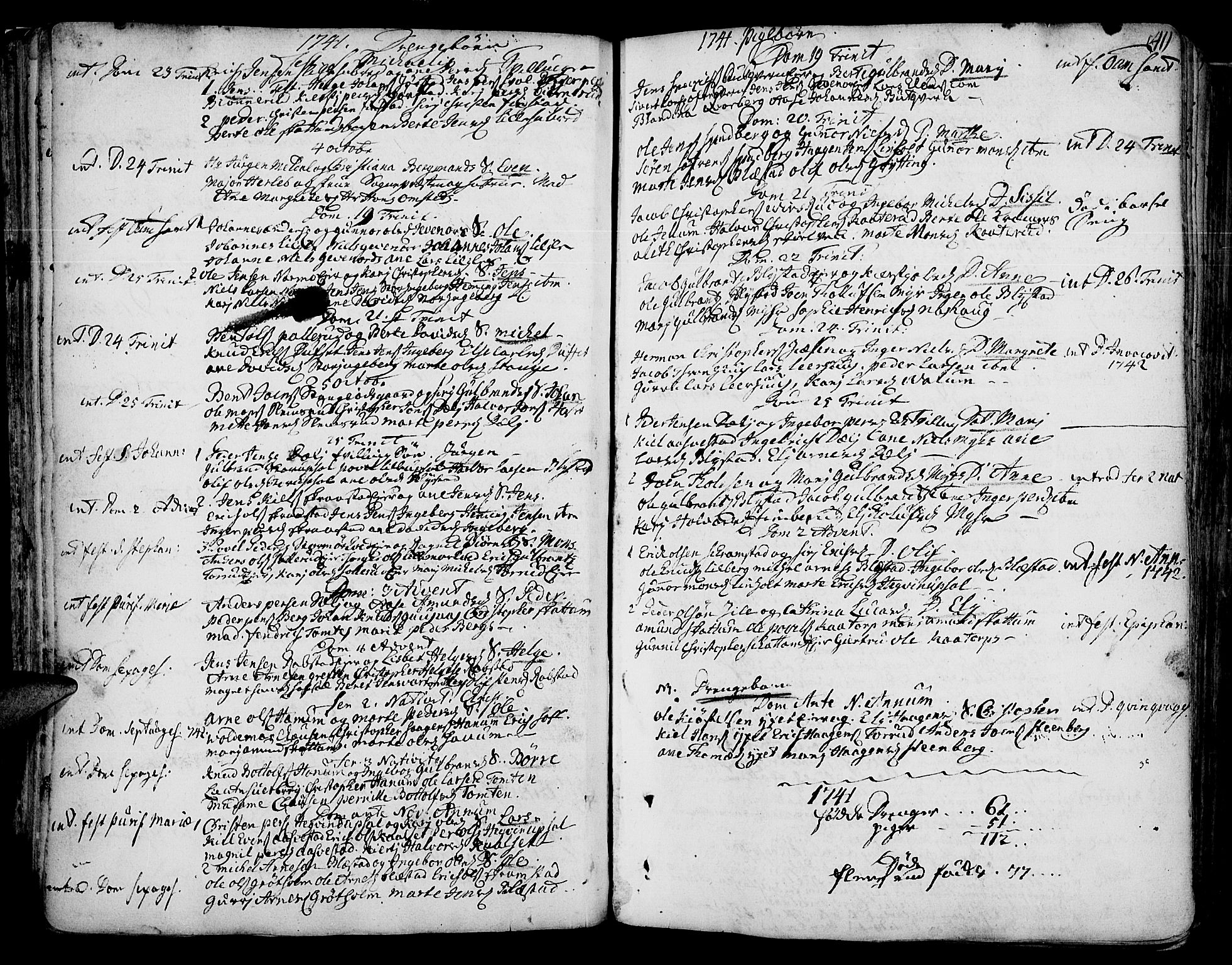 Vang prestekontor, Hedmark, AV/SAH-PREST-008/H/Ha/Haa/L0003: Ministerialbok nr. 3, 1734-1809, s. 41