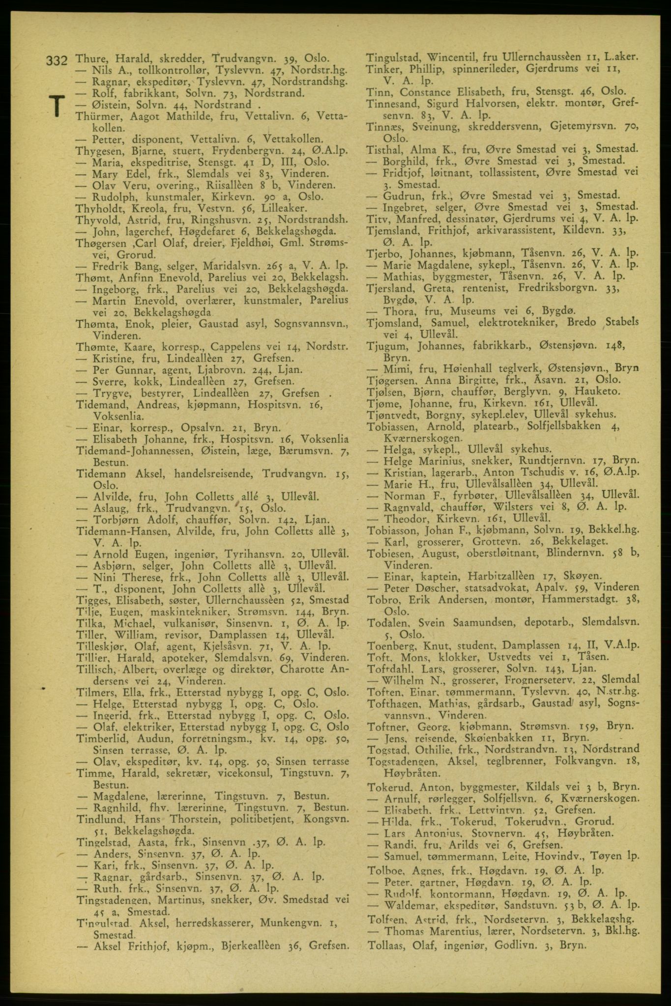 Aker adressebok/adressekalender, PUBL/001/A/006: Aker adressebok, 1937-1938, s. 332