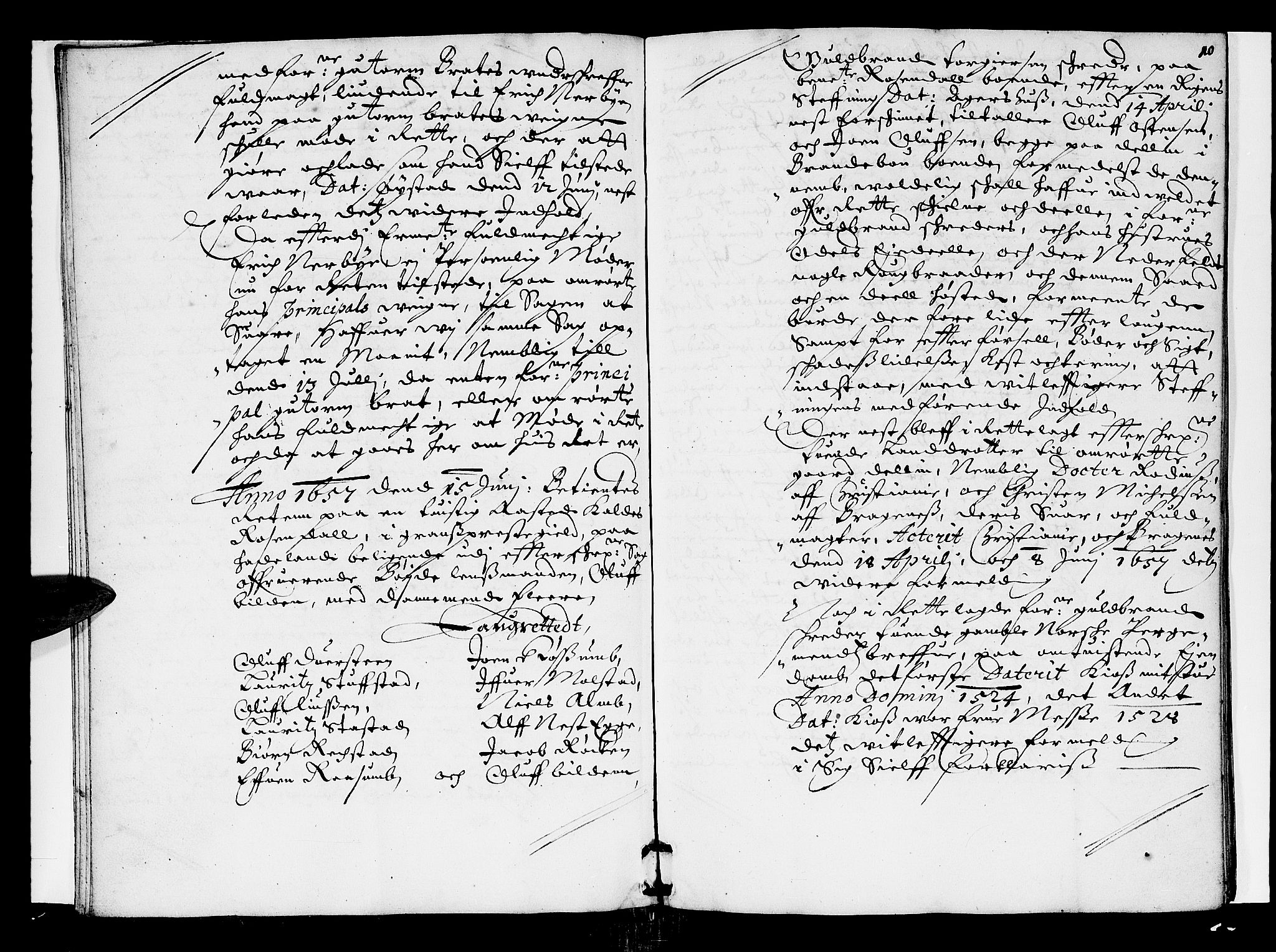Hadeland, Land og Valdres sorenskriveri, AV/SAH-TING-028/G/Gb/L0005: Tingbok, 1657-1658, s. 9b-10a