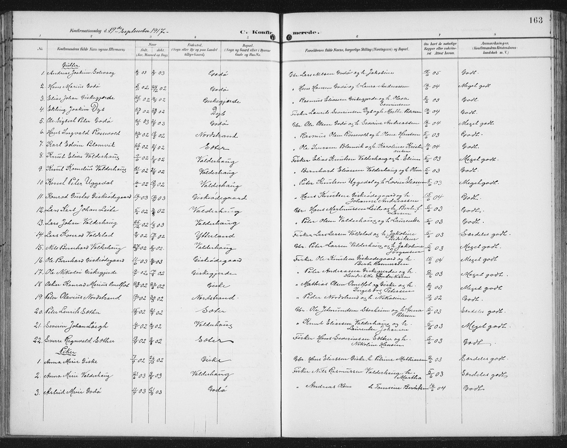 Ministerialprotokoller, klokkerbøker og fødselsregistre - Møre og Romsdal, AV/SAT-A-1454/534/L0489: Klokkerbok nr. 534C01, 1899-1941, s. 163