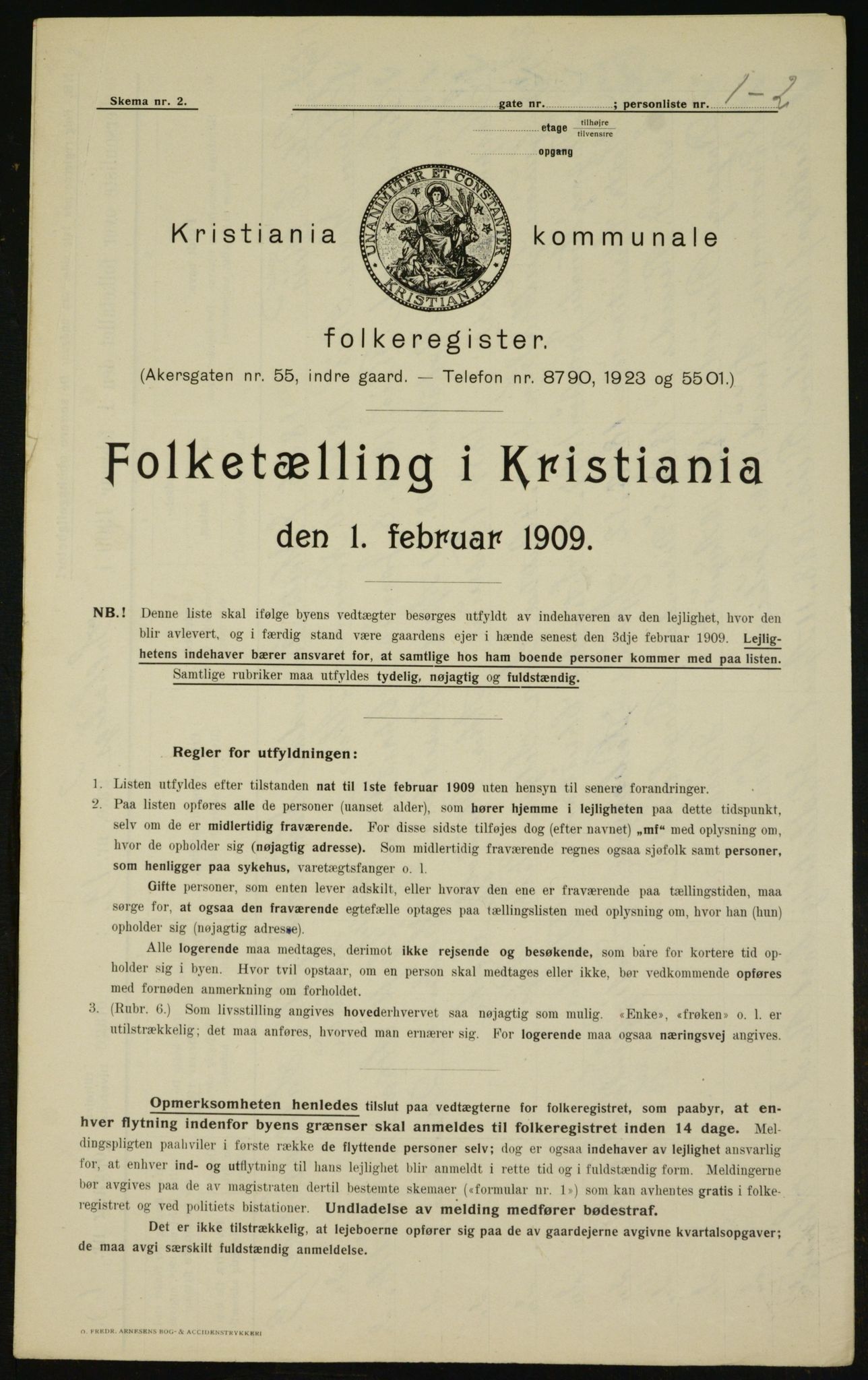 OBA, Kommunal folketelling 1.2.1909 for Kristiania kjøpstad, 1909, s. 90234