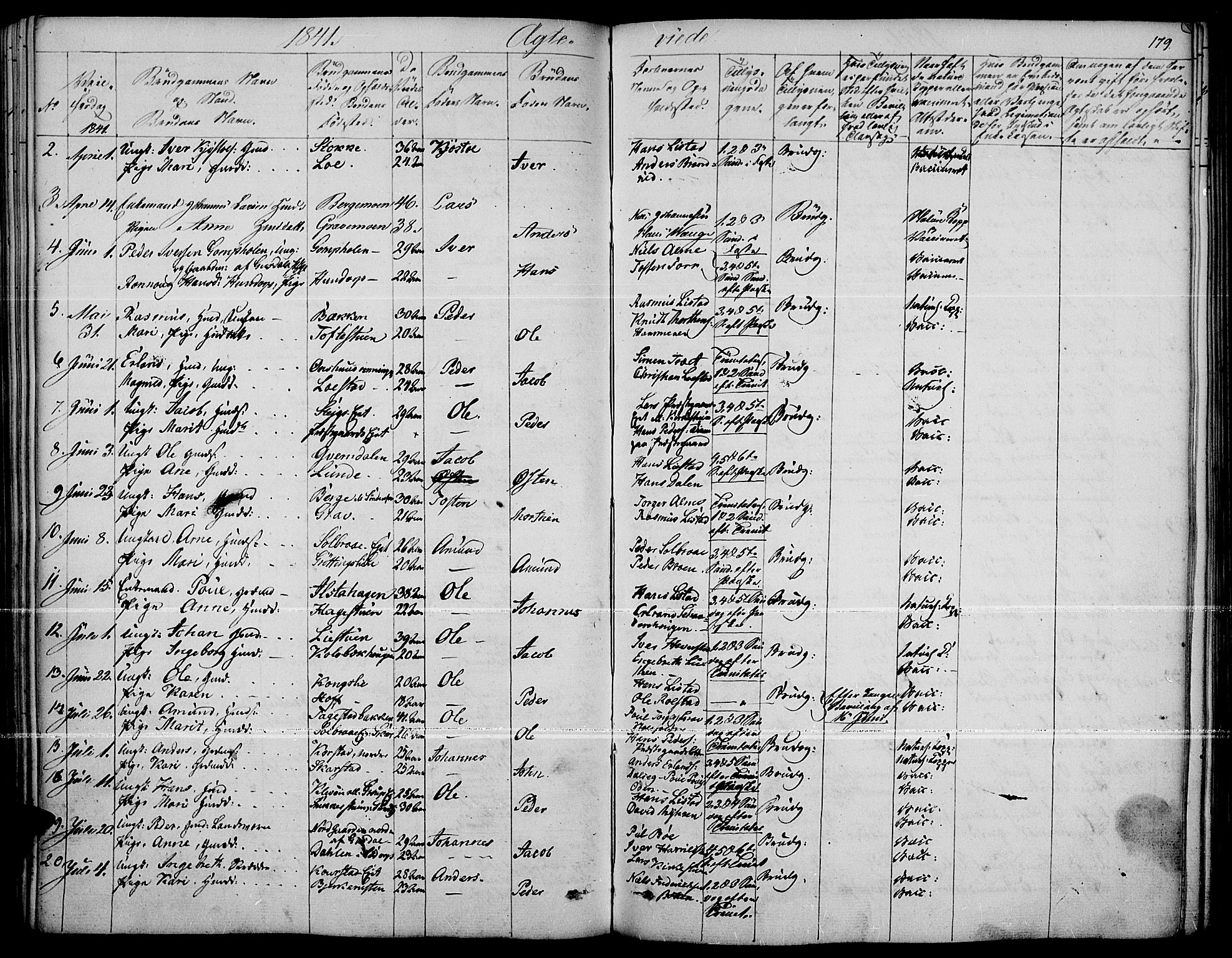 Fron prestekontor, AV/SAH-PREST-078/H/Ha/Haa/L0004: Ministerialbok nr. 4, 1839-1848, s. 179