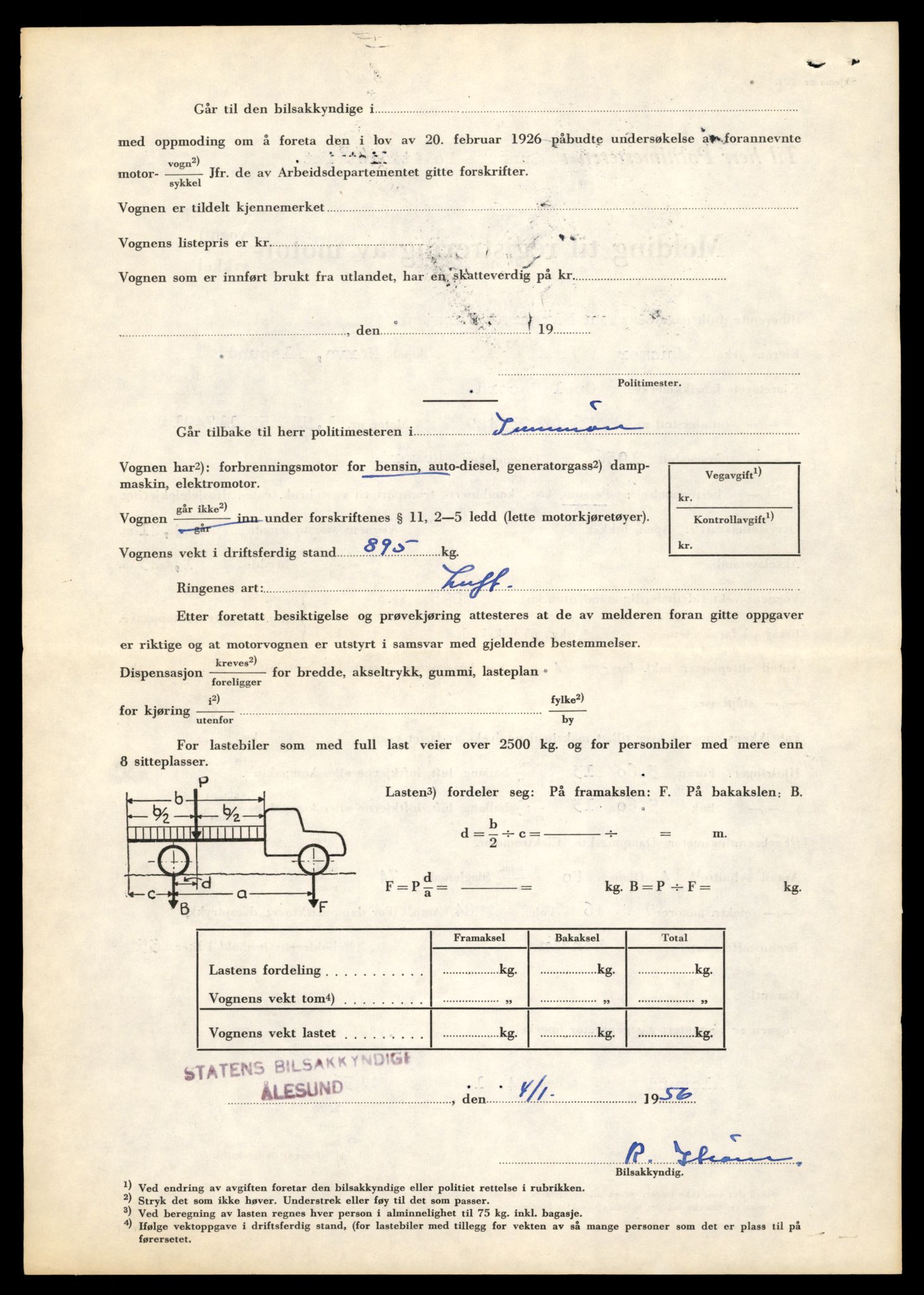 Møre og Romsdal vegkontor - Ålesund trafikkstasjon, AV/SAT-A-4099/F/Fe/L0003: Registreringskort for kjøretøy T 232 - T 340, 1927-1998, s. 3029