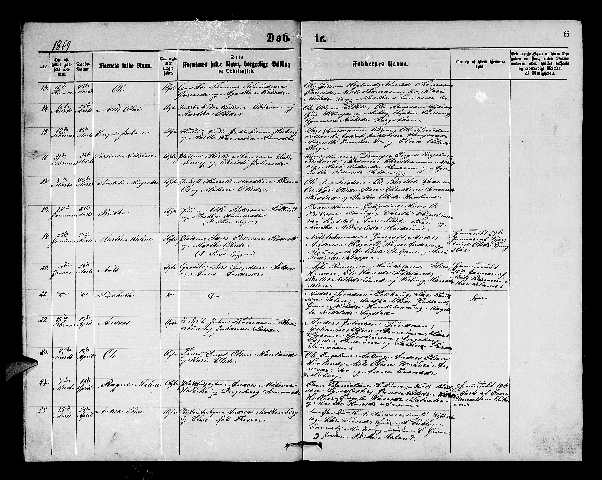 Os sokneprestembete, AV/SAB-A-99929: Klokkerbok nr. A 1, 1869-1879, s. 5