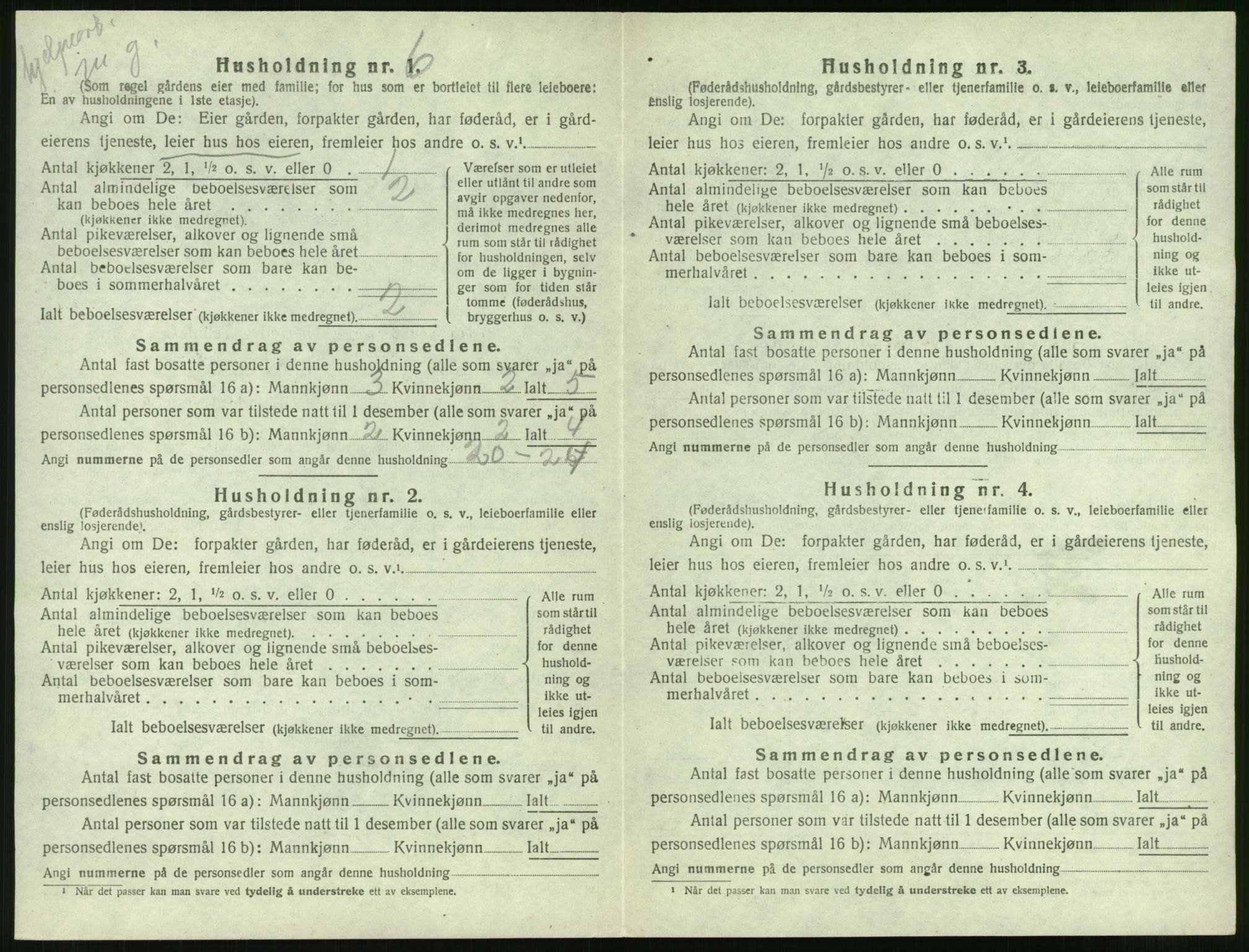 SAST, Folketelling 1920 for 1130 Strand herred, 1920, s. 330