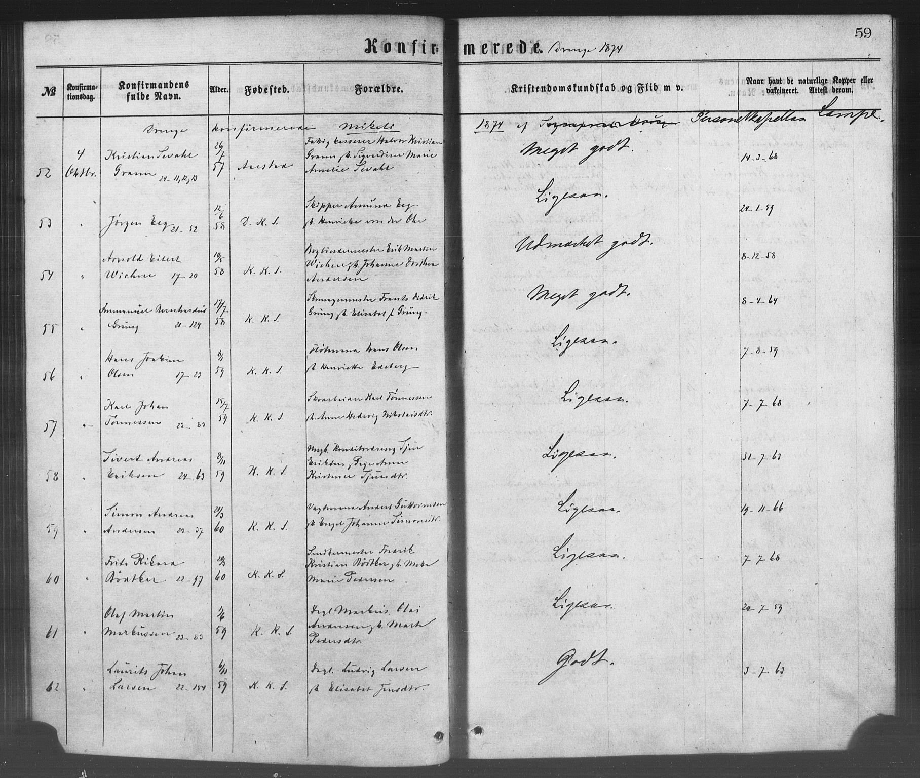 Korskirken sokneprestembete, AV/SAB-A-76101/H/Haa/L0028: Ministerialbok nr. C 4, 1868-1879, s. 59