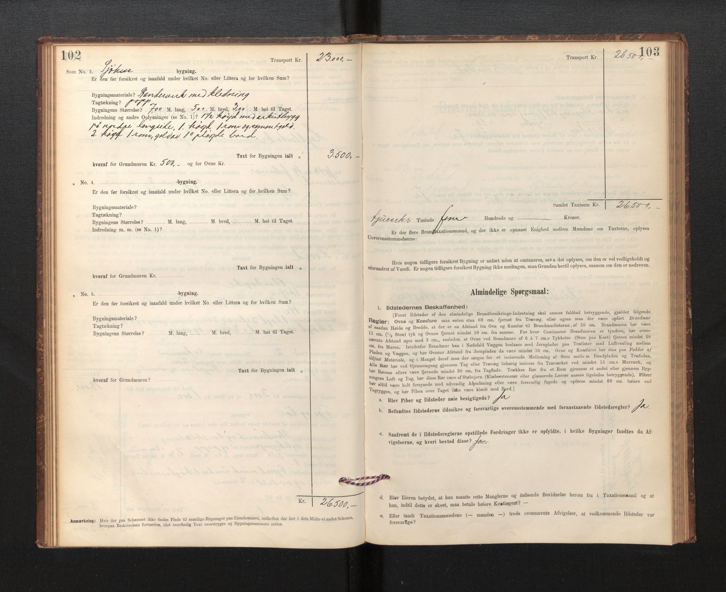 Lensmannen i Hyllestad, AV/SAB-A-28301/0012/L0004: Branntakstprotokoll, skjematakst, 1894-1950, s. 102-103