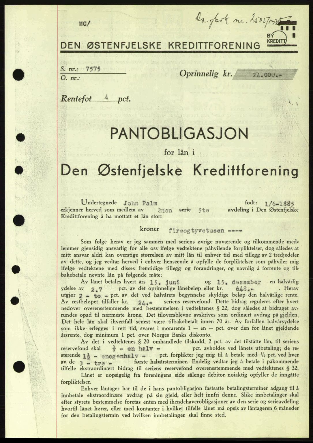Moss sorenskriveri, SAO/A-10168: Pantebok nr. B6, 1938-1938, Dagboknr: 2505/1938