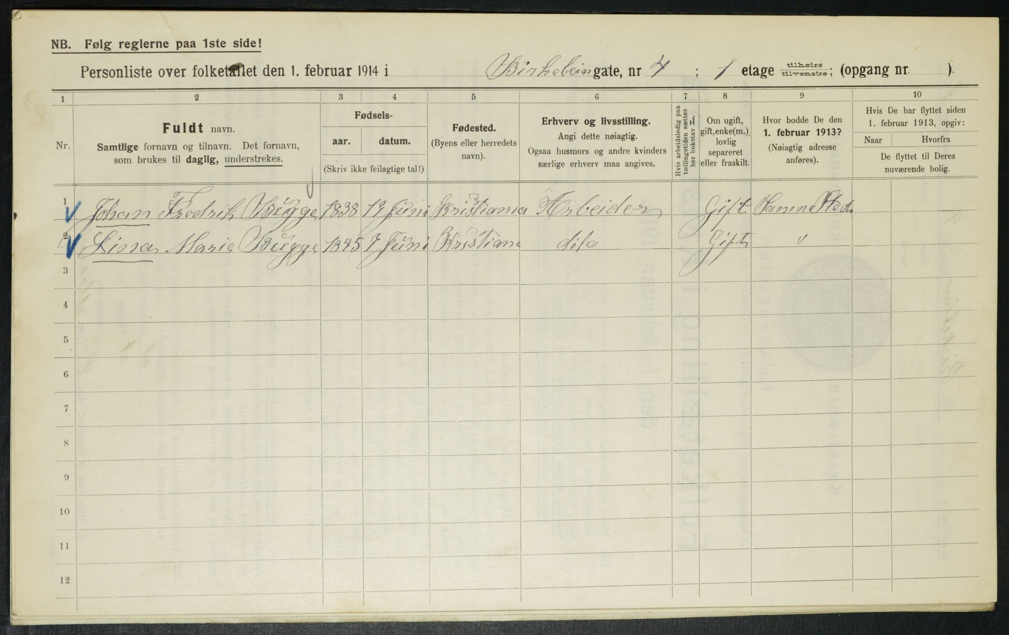 OBA, Kommunal folketelling 1.2.1914 for Kristiania, 1914, s. 4922