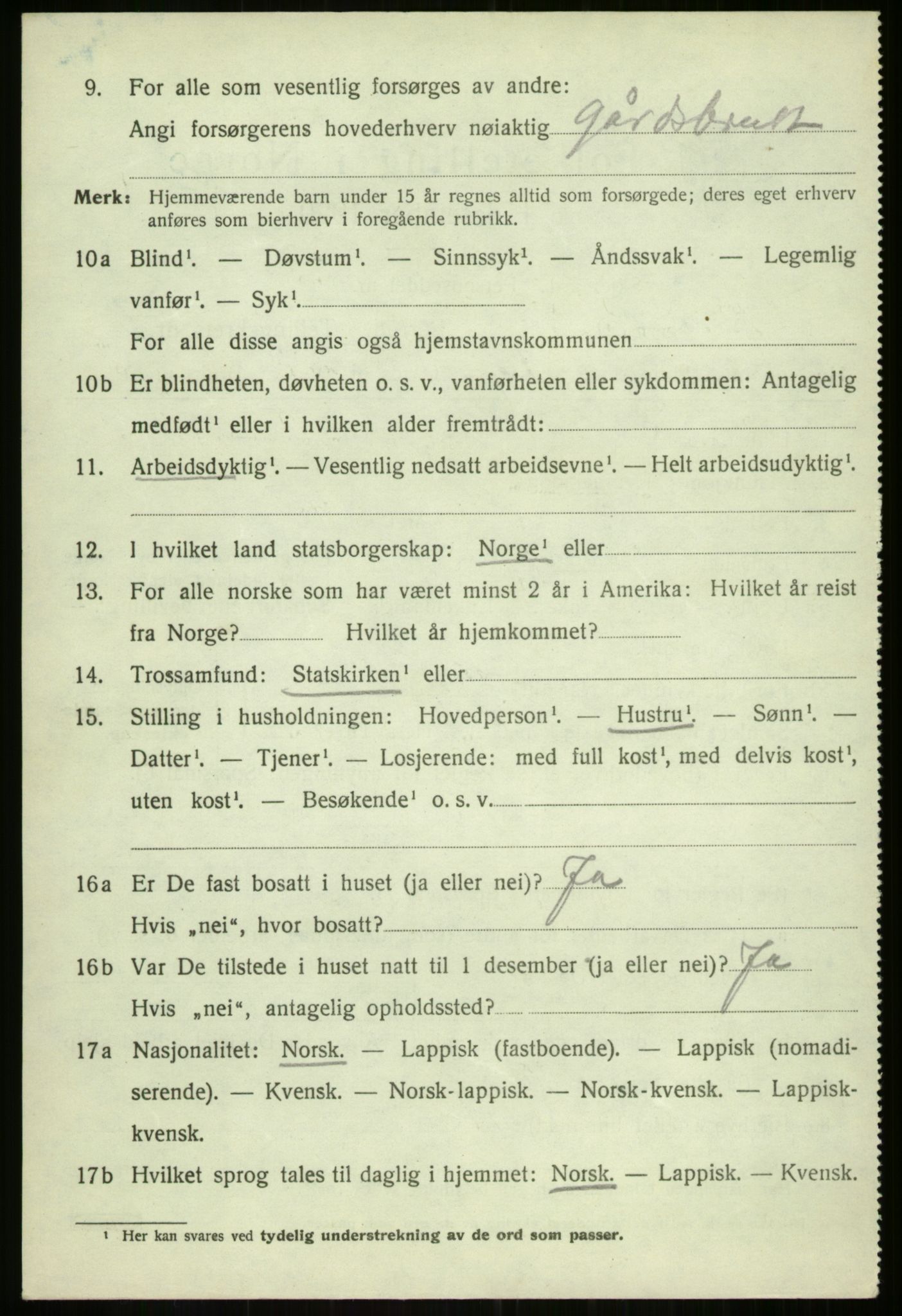 SATØ, Folketelling 1920 for 1933 Balsfjord herred, 1920, s. 3225