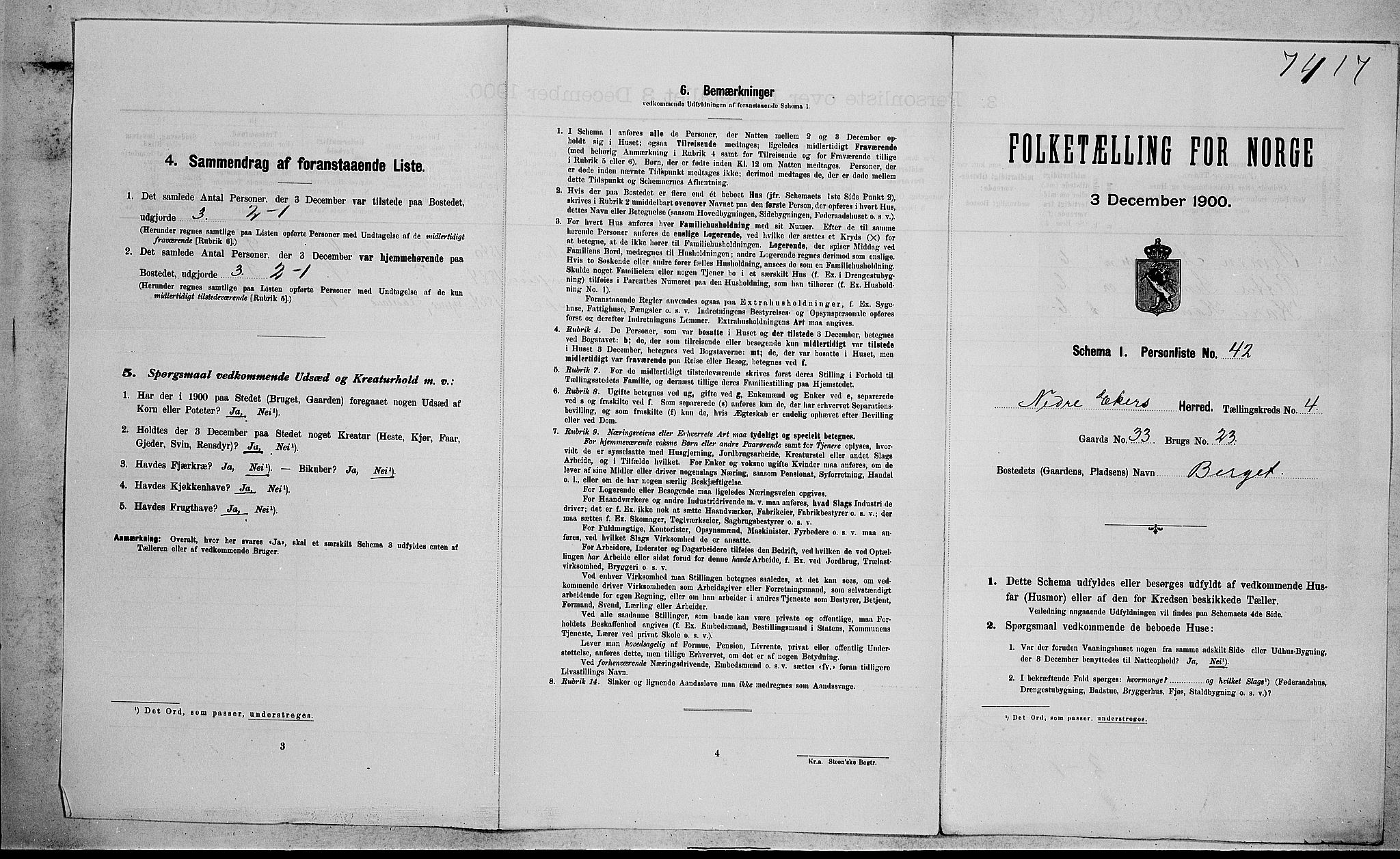 RA, Folketelling 1900 for 0625 Nedre Eiker herred, 1900, s. 541