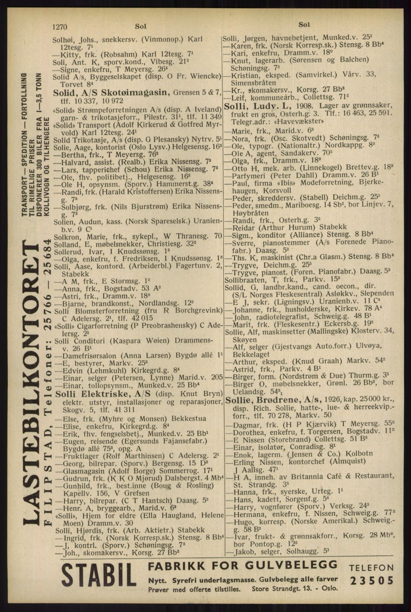 Kristiania/Oslo adressebok, PUBL/-, 1934, s. 1270