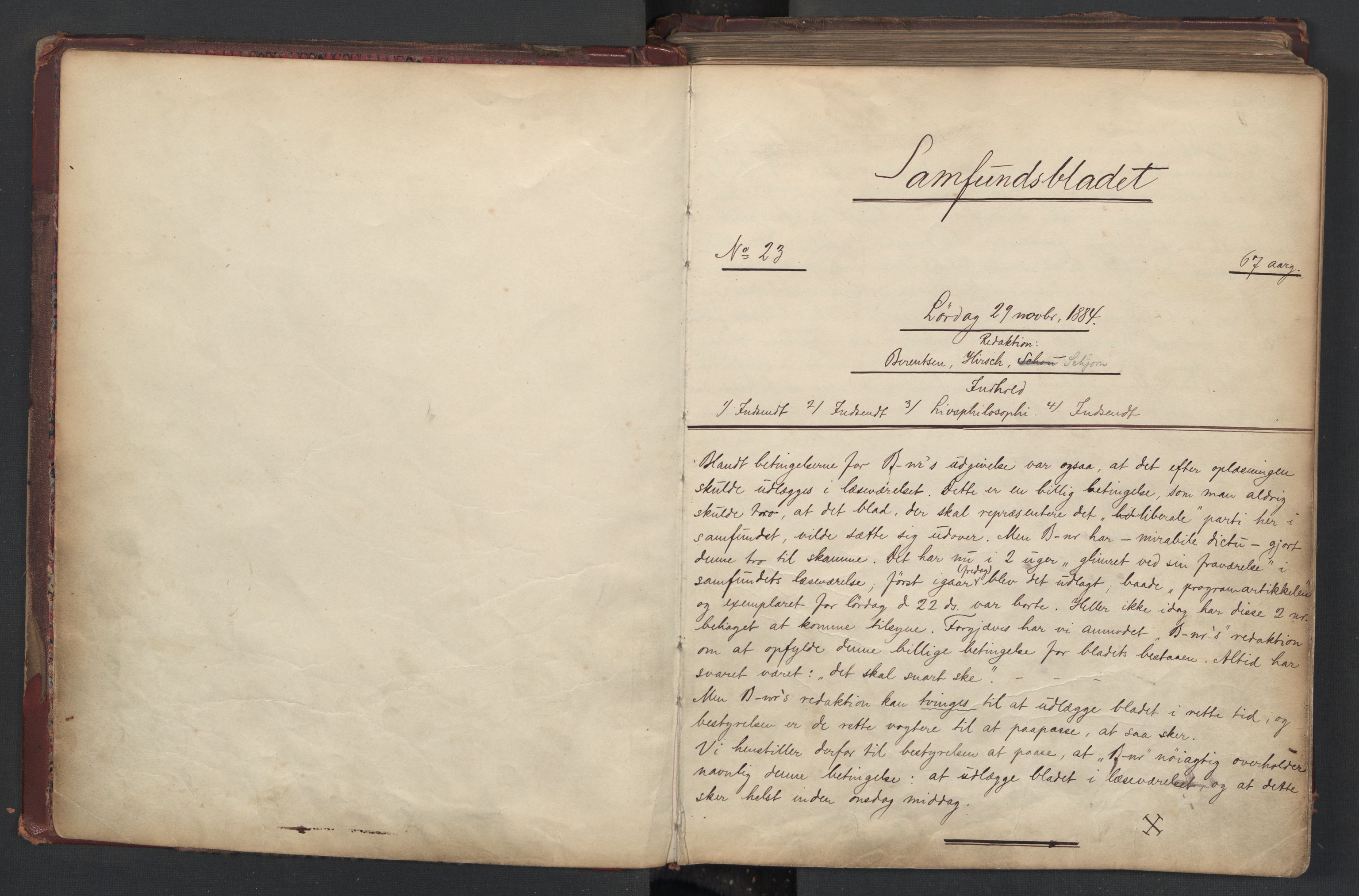 Det Norske Studentersamfund, AV/RA-PA-1322/X/Xa/L0012/0002: -- / Samfundsbladet, 1884-1887, s. 4